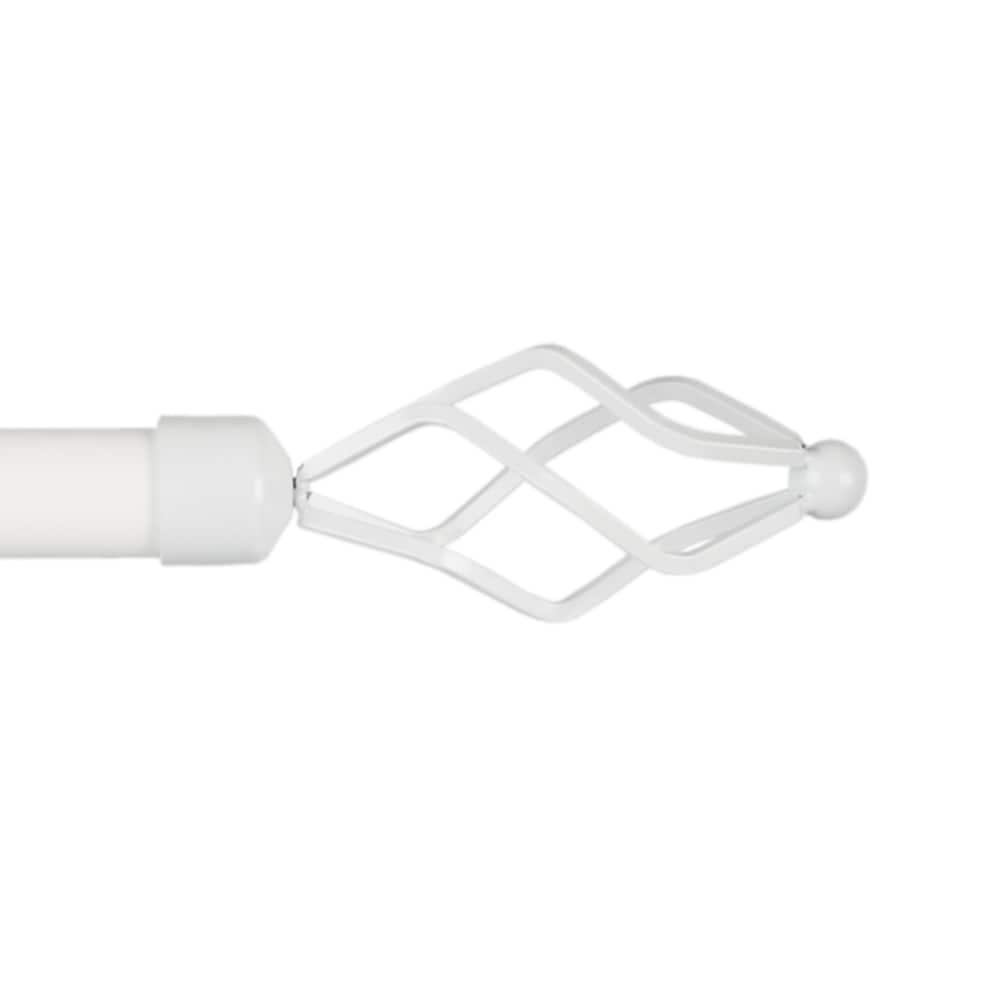 Amalgamated Textiles Exclusive Home Lancelot 1" Window Curtain Rod and Finial Set, Adjustable