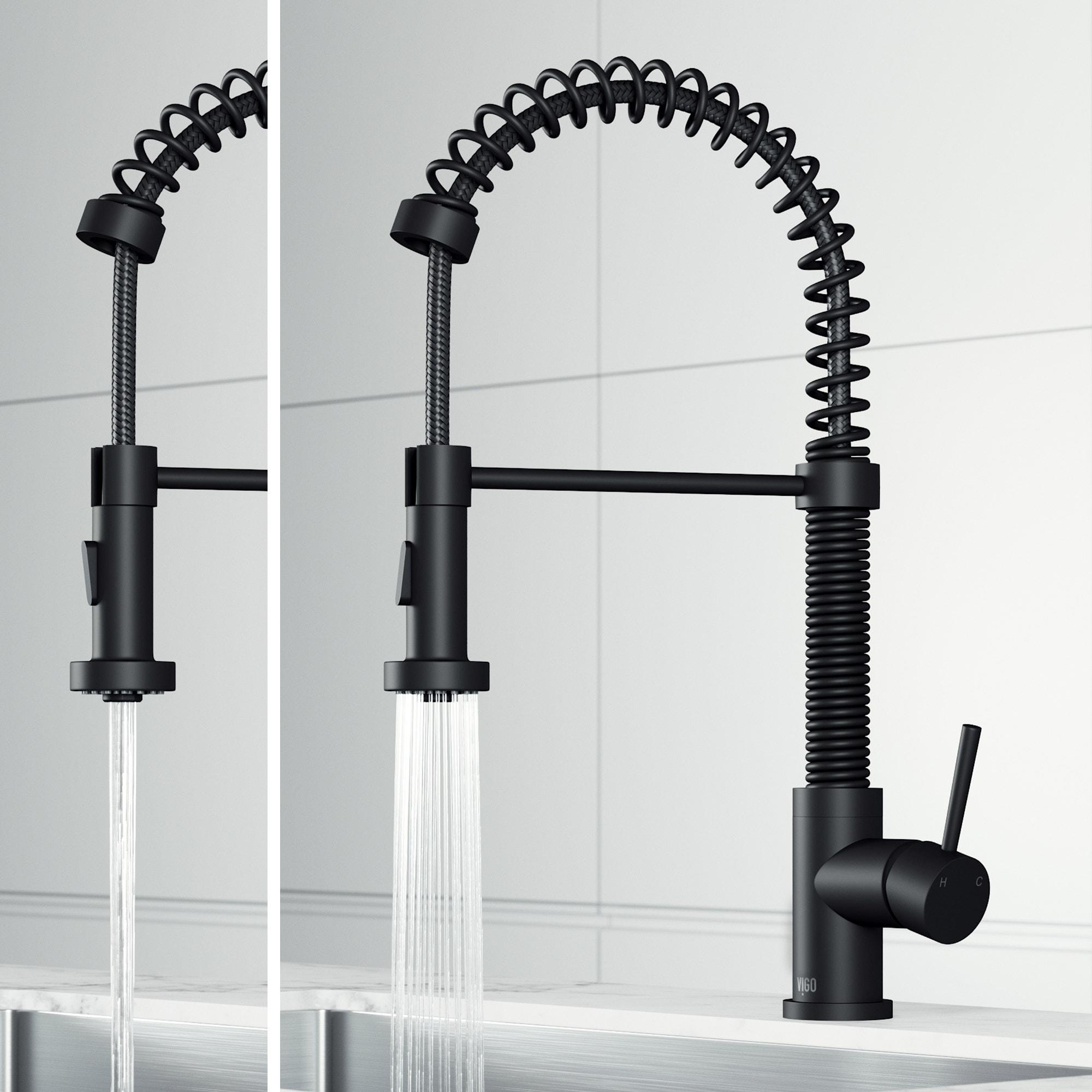 Edison 19" H 1-handle Pull-Down 2-Function Sprayer Kitchen Faucet