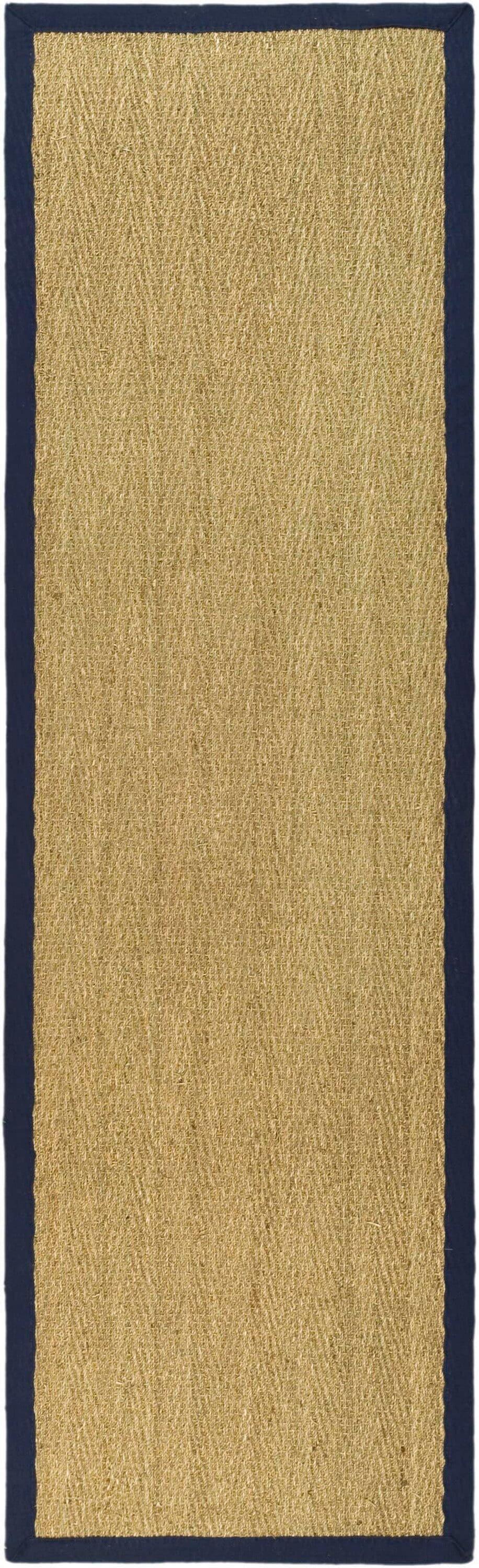 Natural Fiber NF115 Power Loomed Indoor Runner Rug - Natural/Blue - 2'6"x12' - Safavieh.