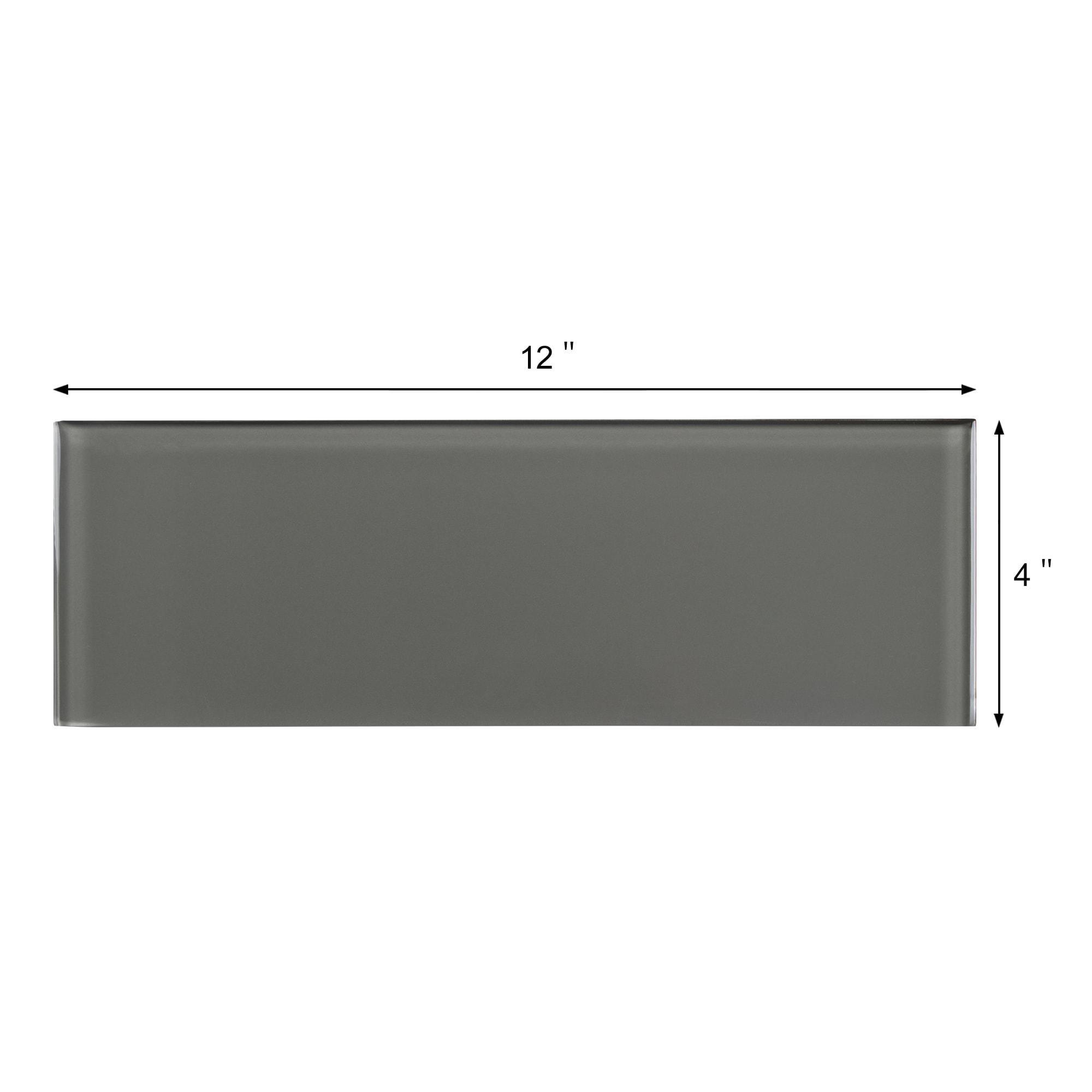 Premium 4" x 12" Glass Subway Tile