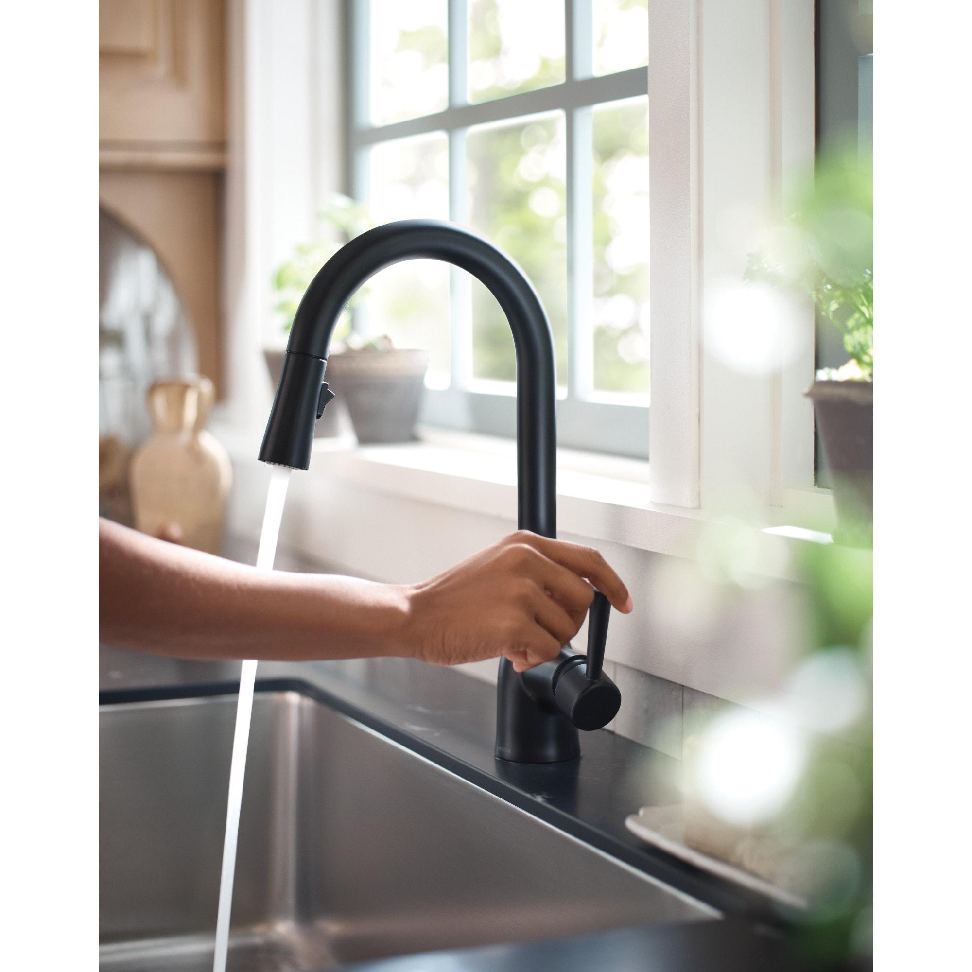 Adler Matte Black Touchless Pull-Down Kitchen Faucet
