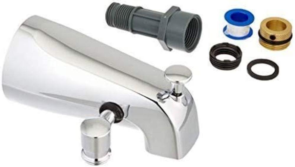 Delta U1072-PK Universal Showering Components Wall Mounted Tub Spout Trim with Diverter