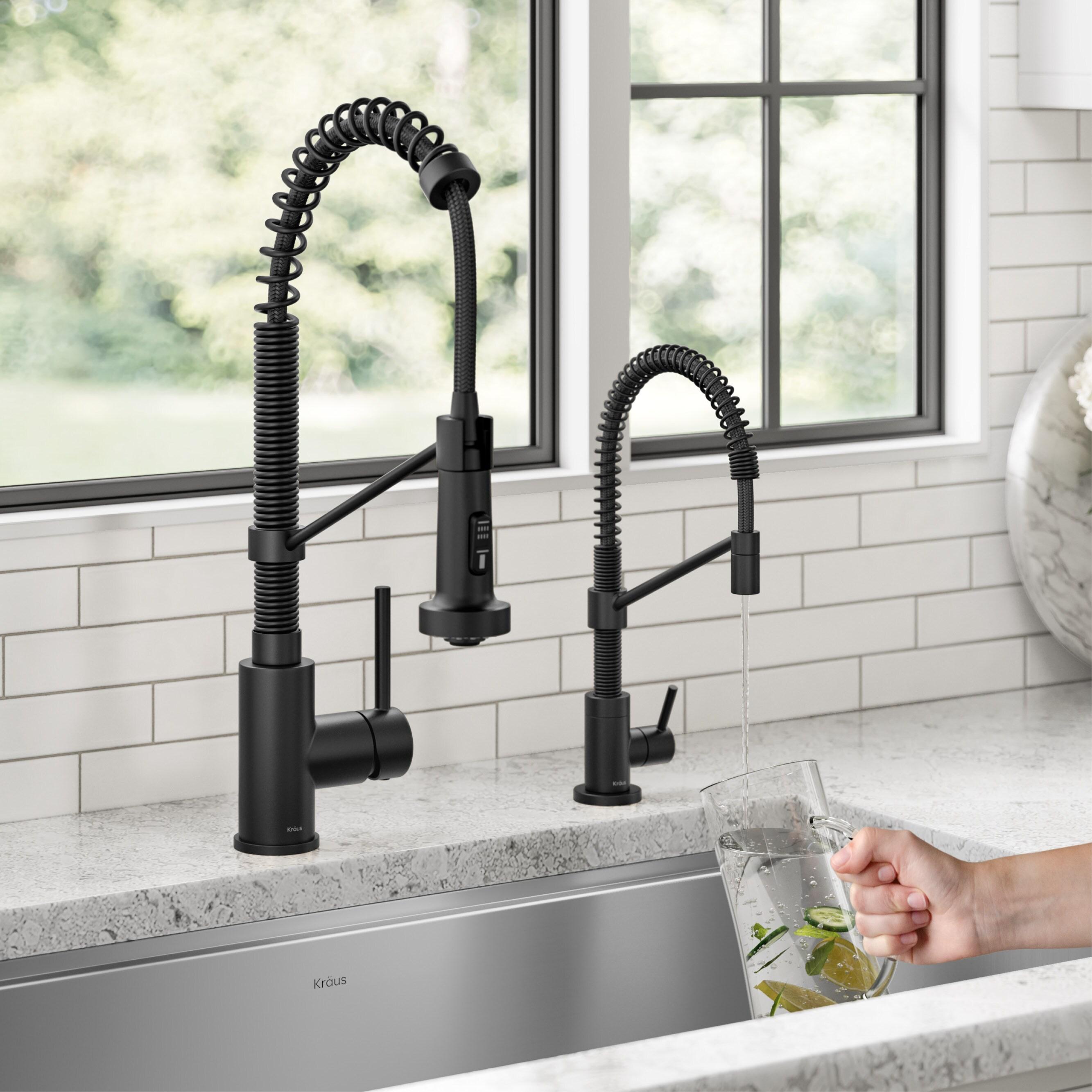 KRAUS Bolden Commercial Style 2-Function Single Handle Pull Down Kitchen Faucet