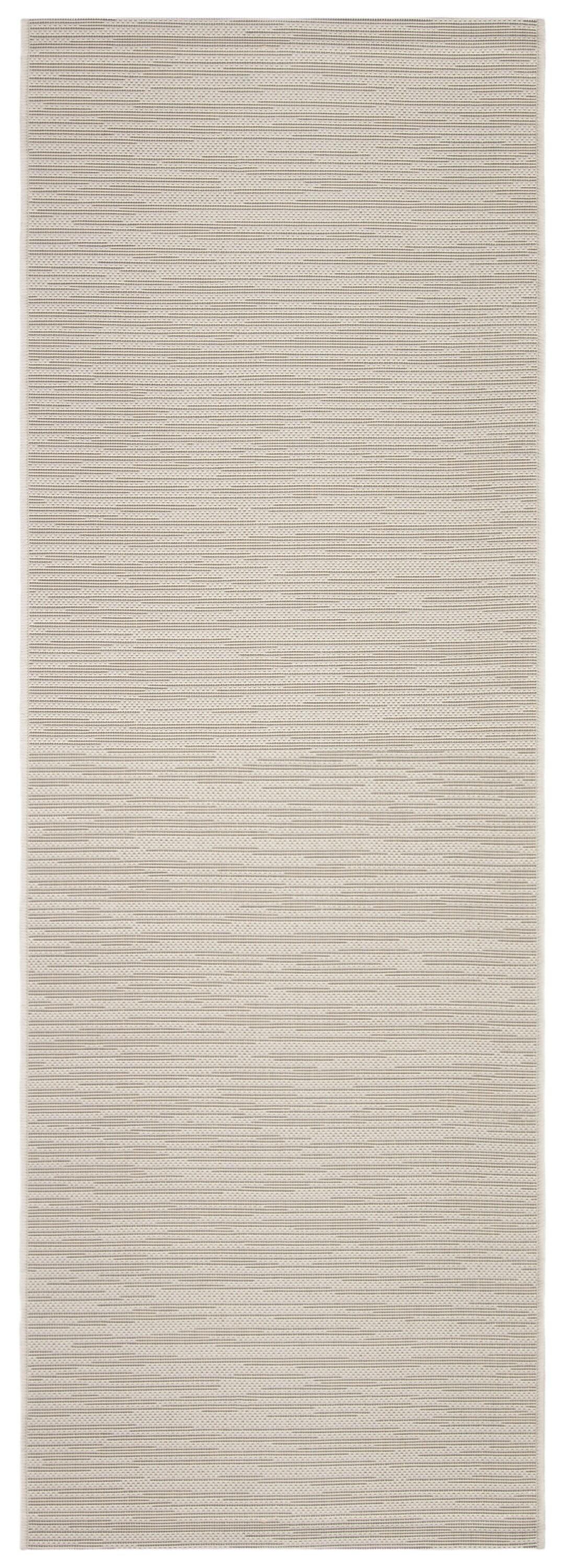 SAFAVIEH Courtyard Alana Contemporary Indoor/Outdoor Runner Rug, 2'3" x 6'7", Light Grey