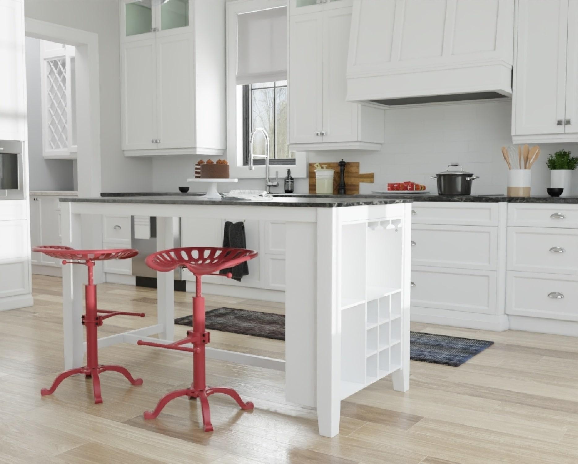 Carolina Living Adjustable Tractor Seat Counter Height Barstool Metal/Red: Wrought Iron Design, Spot Clean, 300lb Capacity