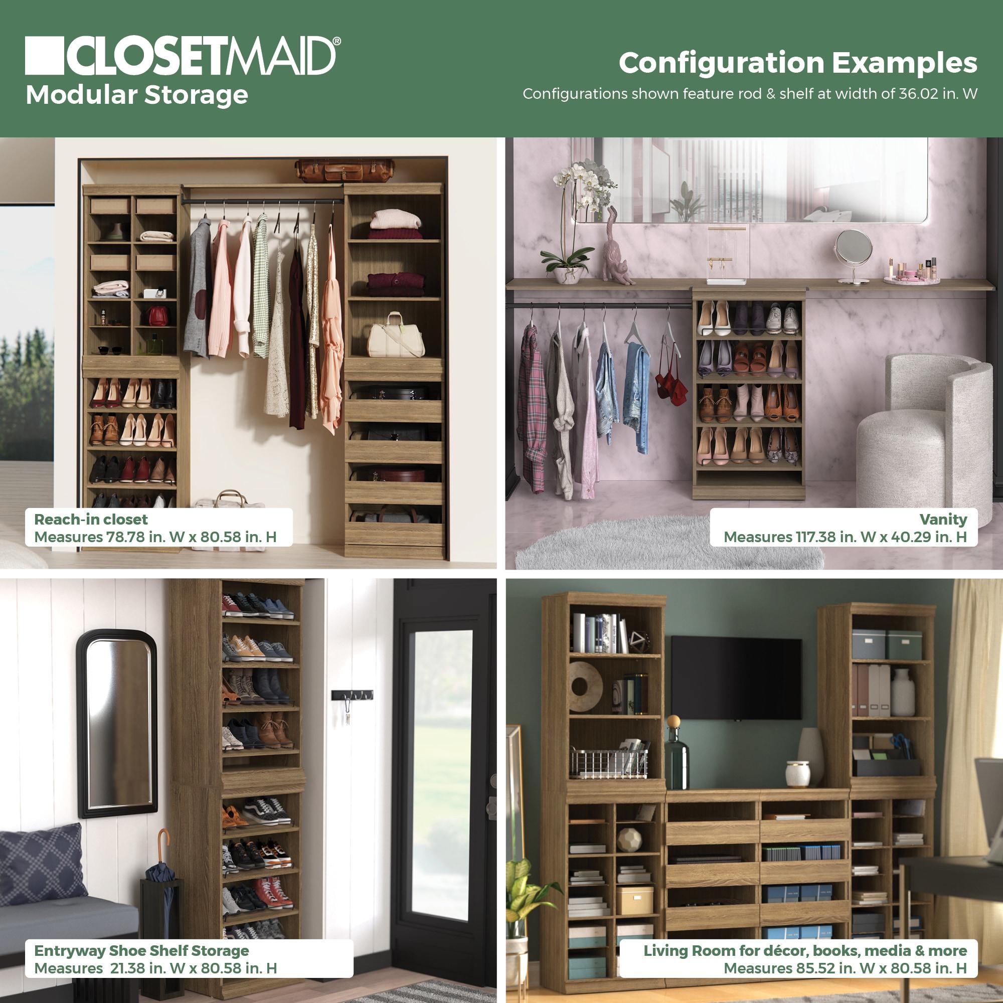 Modular Storage 21.38" W Shoe Shelf Unit with 4 Shelves