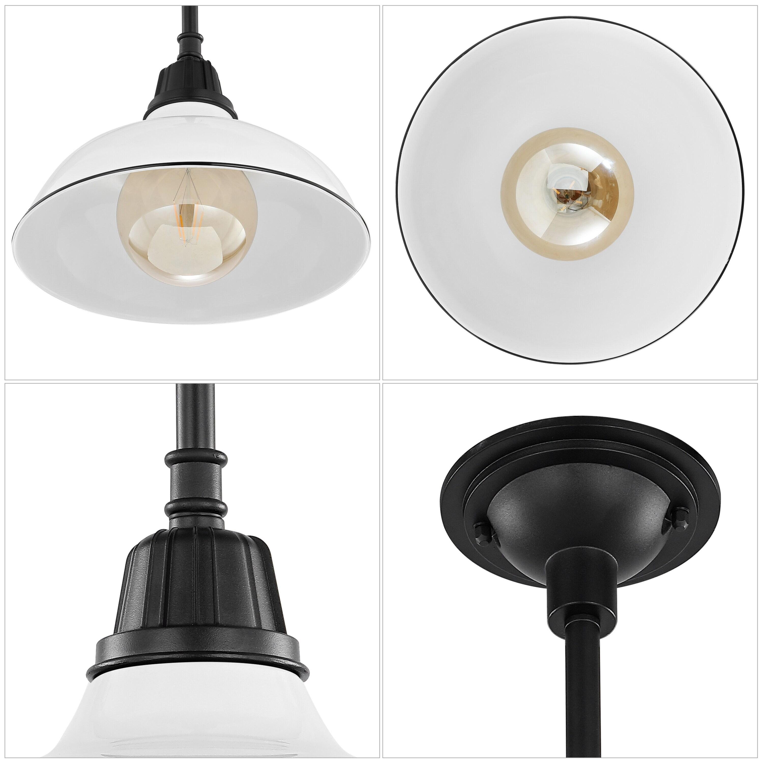 Jasper French Country Satin White LED Pendant Light