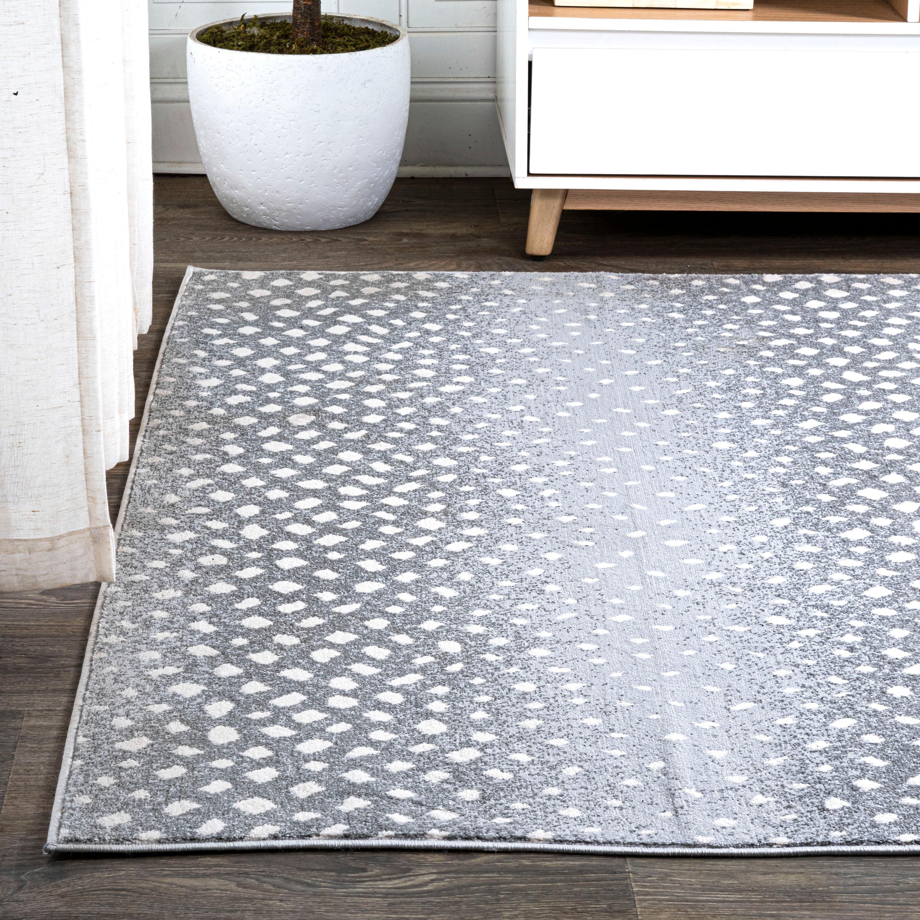 3'x 5' Antelope Modern Animal Area Rug, Light Gray/Cream - JONATHAN Y