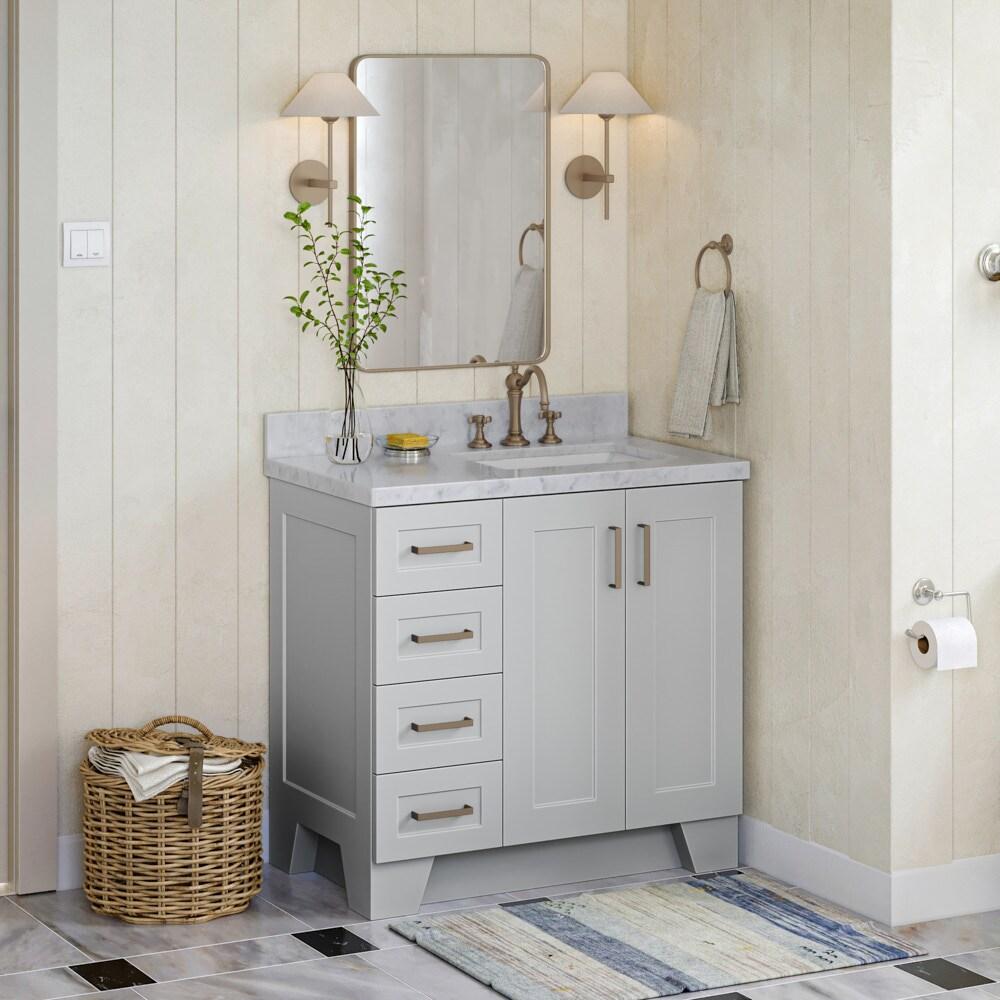 Ariel Q036s-R-Bc Taylor 36" Free Standing Hardwood Single Vanity Cabinet Only - Grey