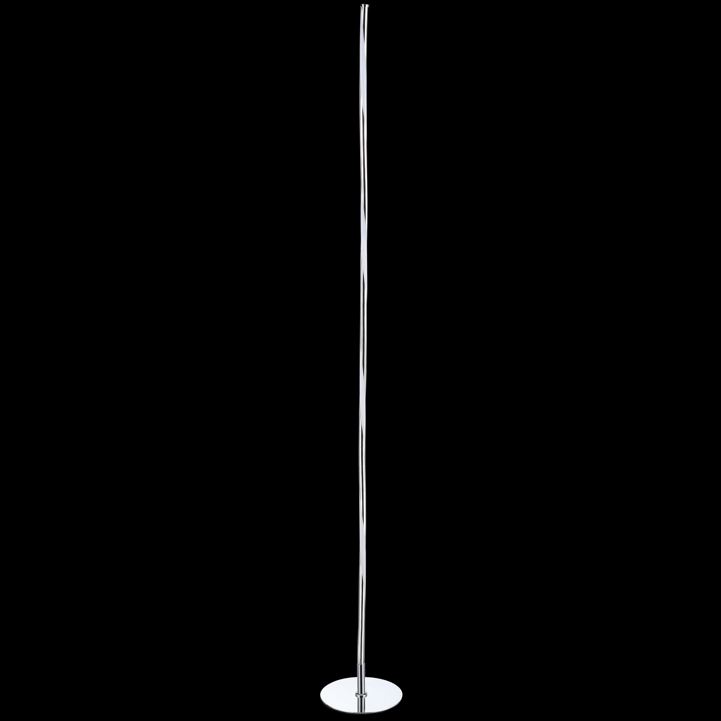 Tall Chrome LED Integrated Arc Floor Lamp