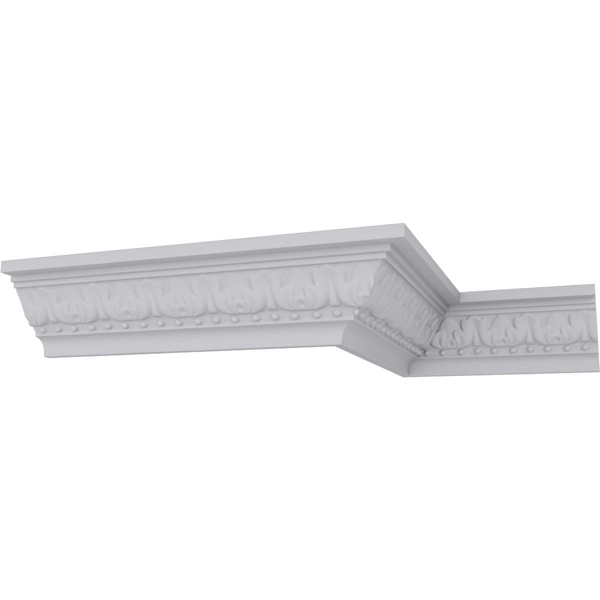 Ekena Millwork Endurathane Nadia Crown Moulding, 2 3/8"H x 2 3/8"P x 3 1/4"F x 94 1/2"L, (1 1/2" Repeat), Factory Primed