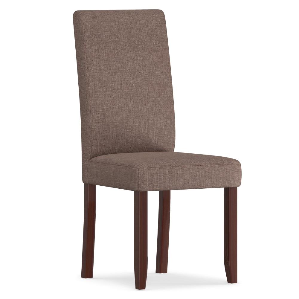 Simpli Home Acadian 17.99'' H Linen Look Polyester Upholstered Parsons Chair (Set of 2)