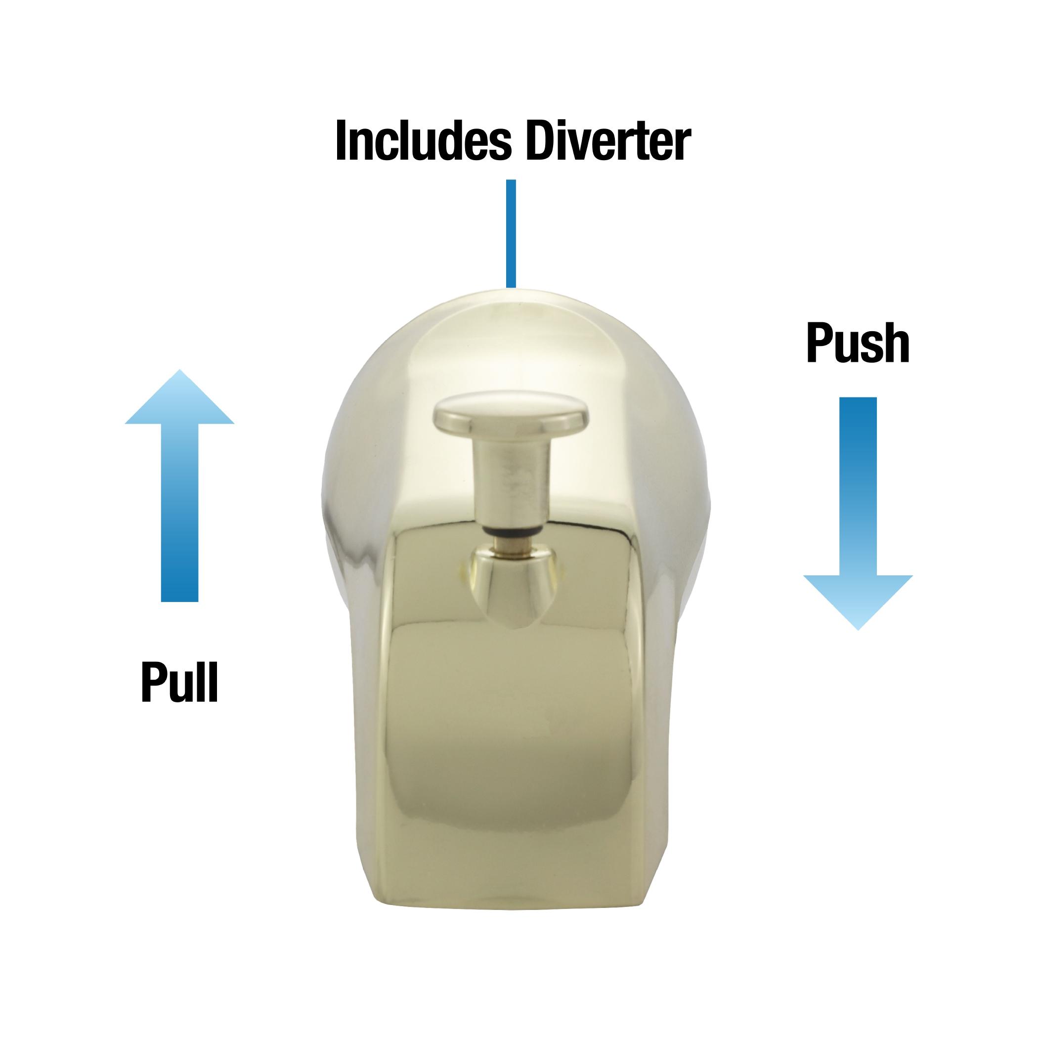 Danco 70-89265 Universal Tub Spout with Diverter, Polished Brass