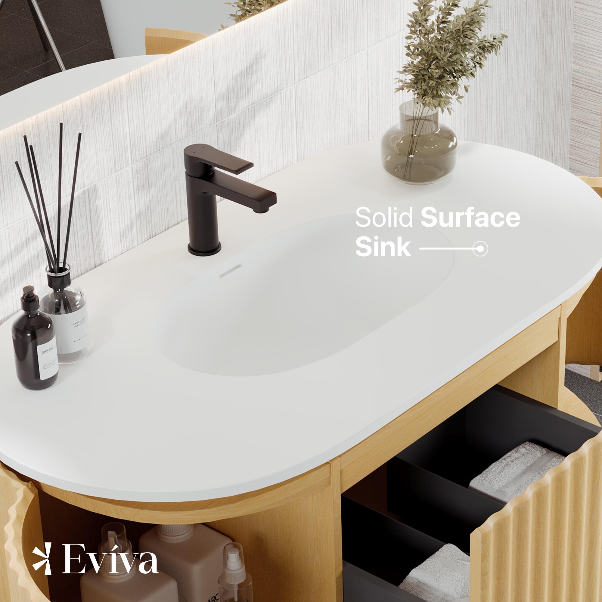 Haven 39'' Single Bathroom Vanity with Solid Surface Top