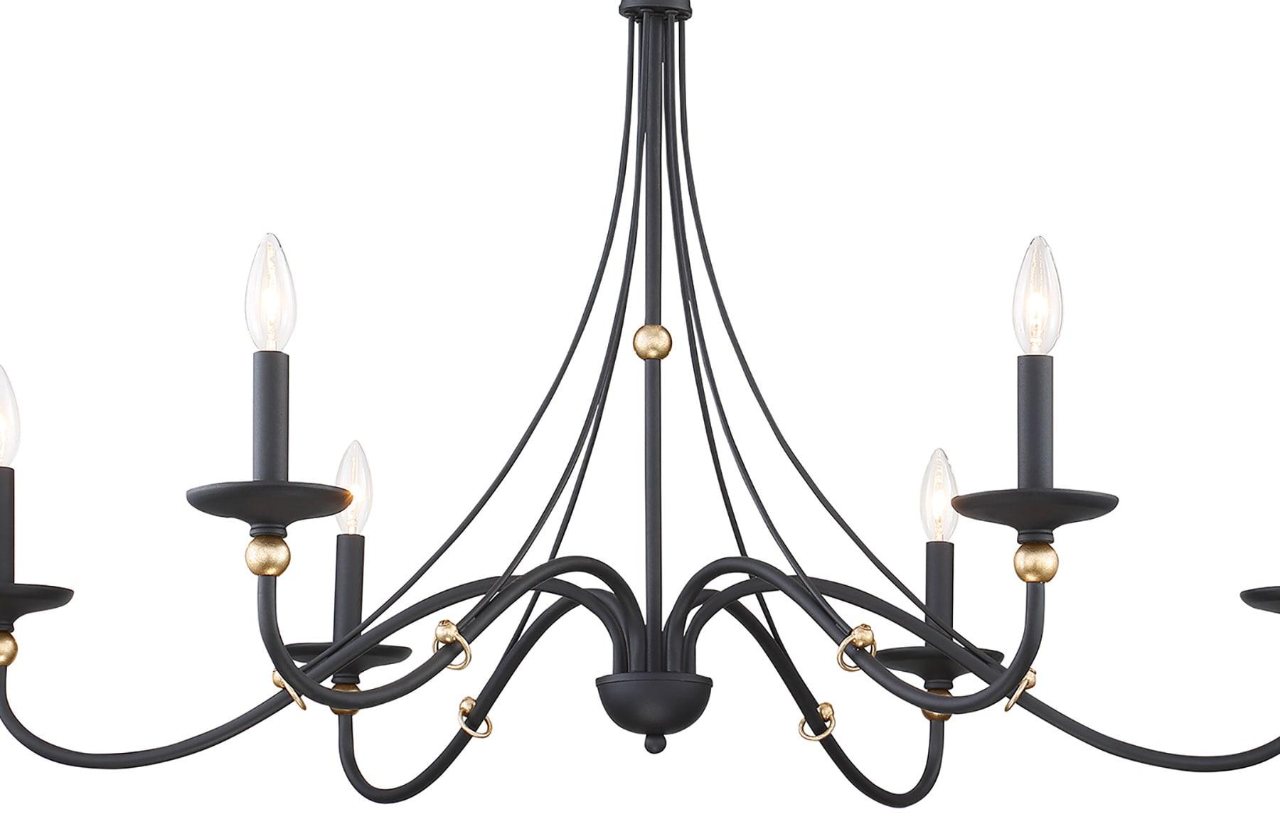 Minka Lavery - Westchester County - Chandelier 6 Light Sand Coal/Skyline Gold