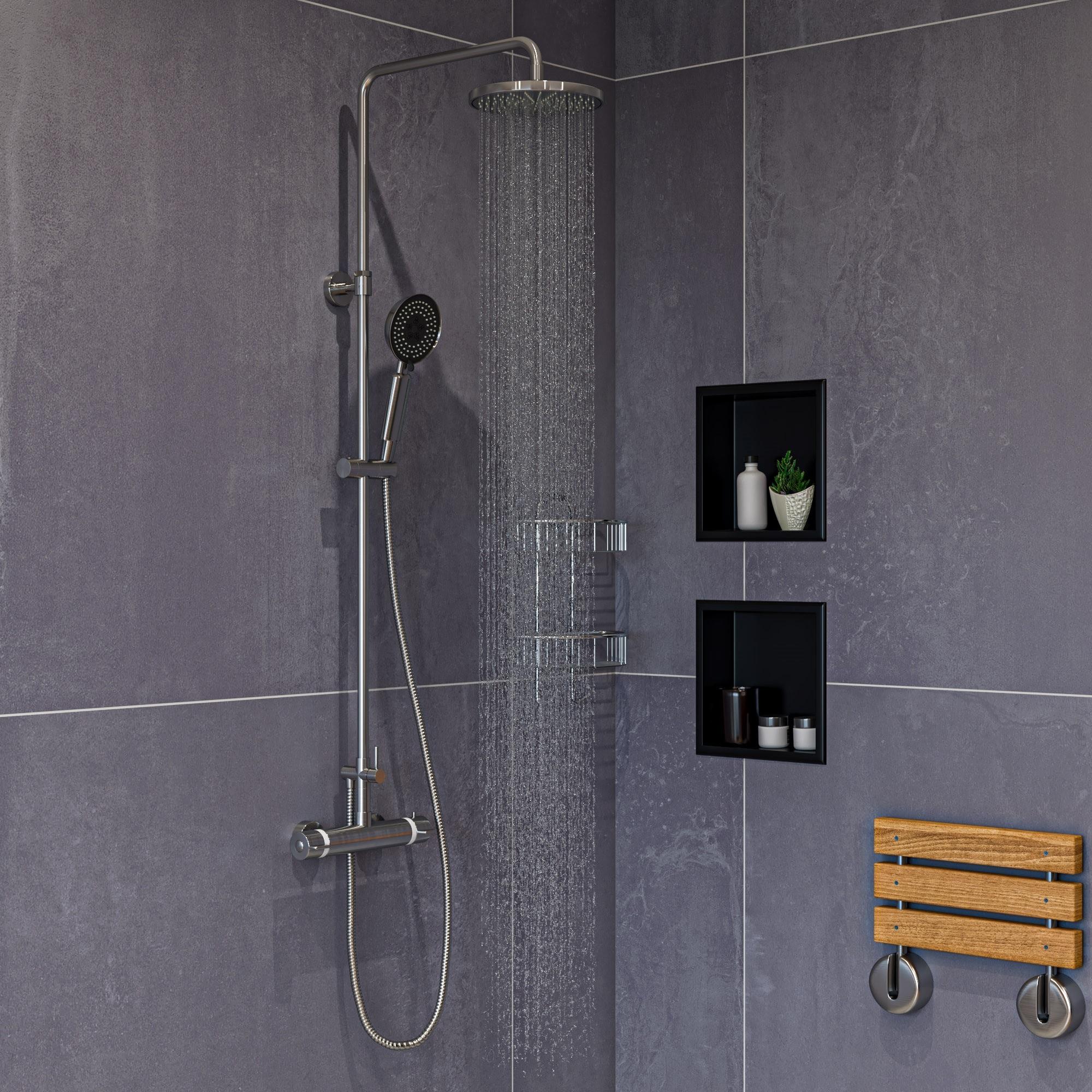 Alfi Brand Complete Shower System with Rough in-Valve AB2867-BN