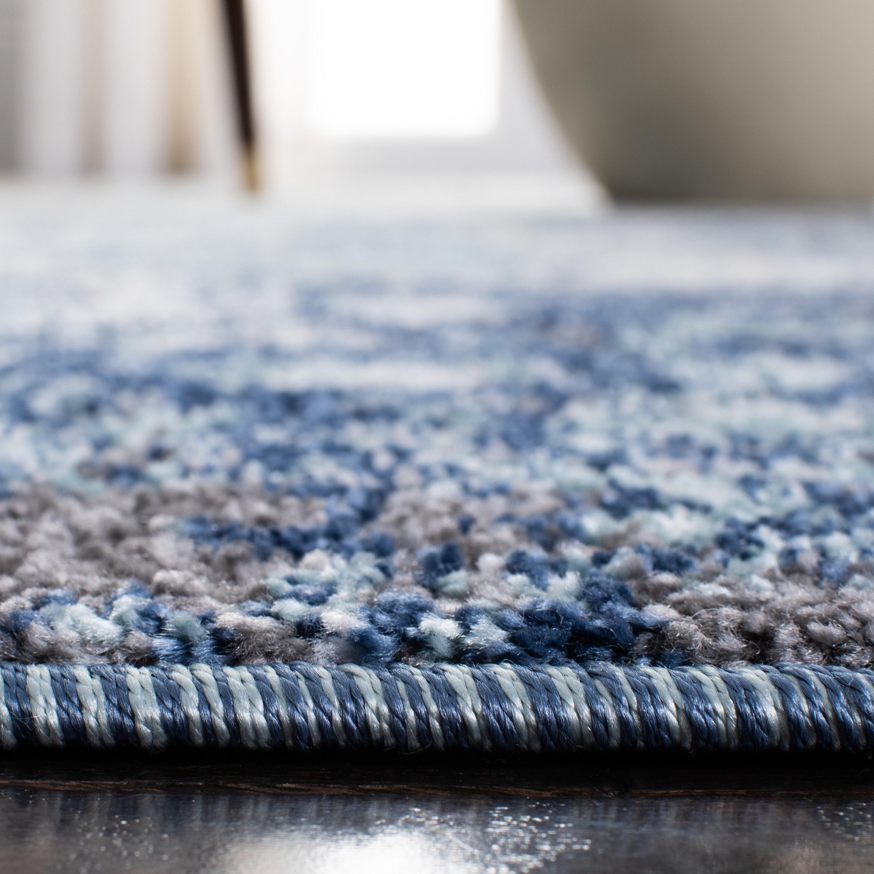 Aston ASN705 Power Loomed Indoor Area Rug - Light Blue/Grey - 5'3"x7'7" - Safavieh