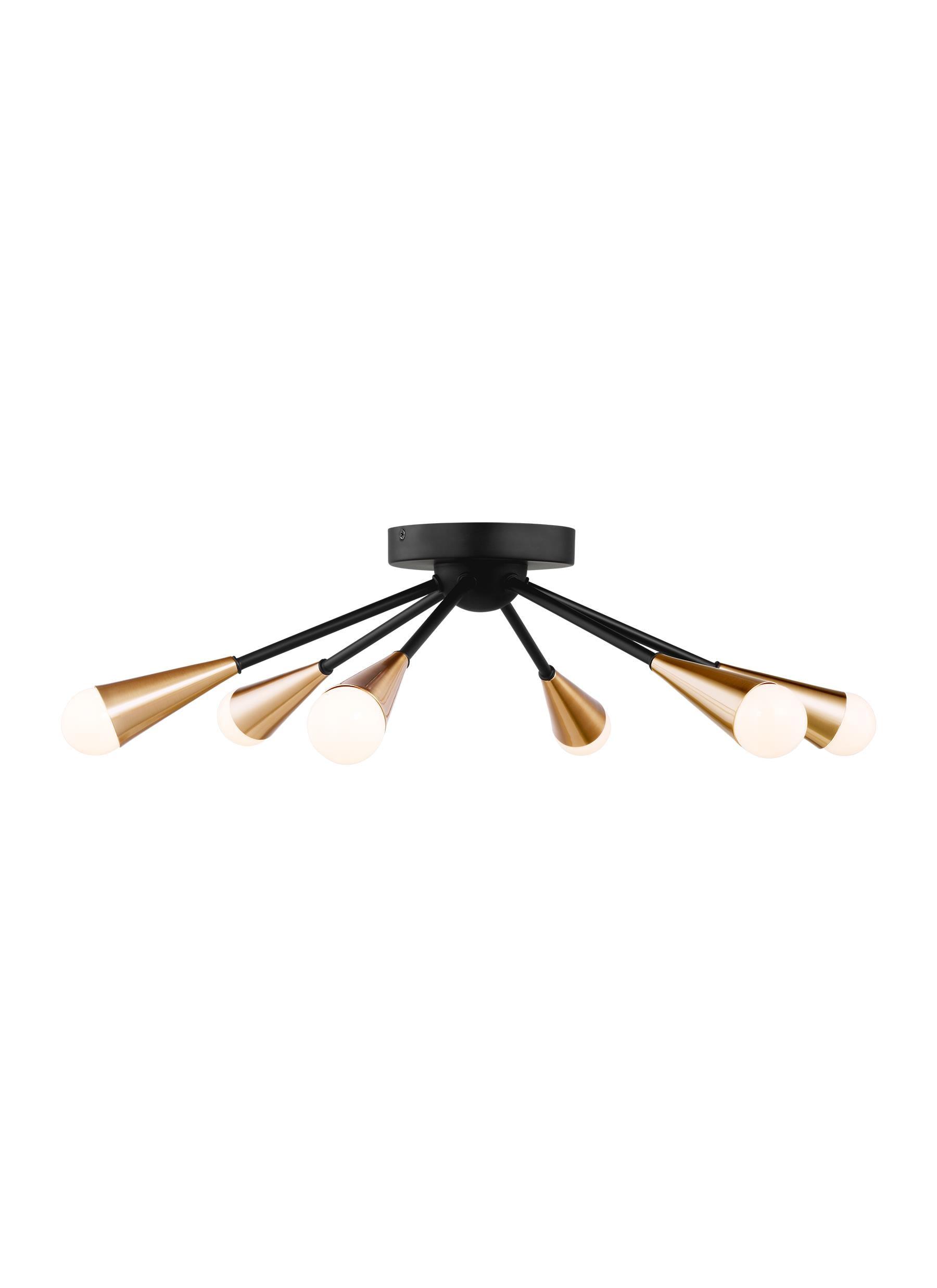 Andrea 6 Light Metal Semi Flush Mount