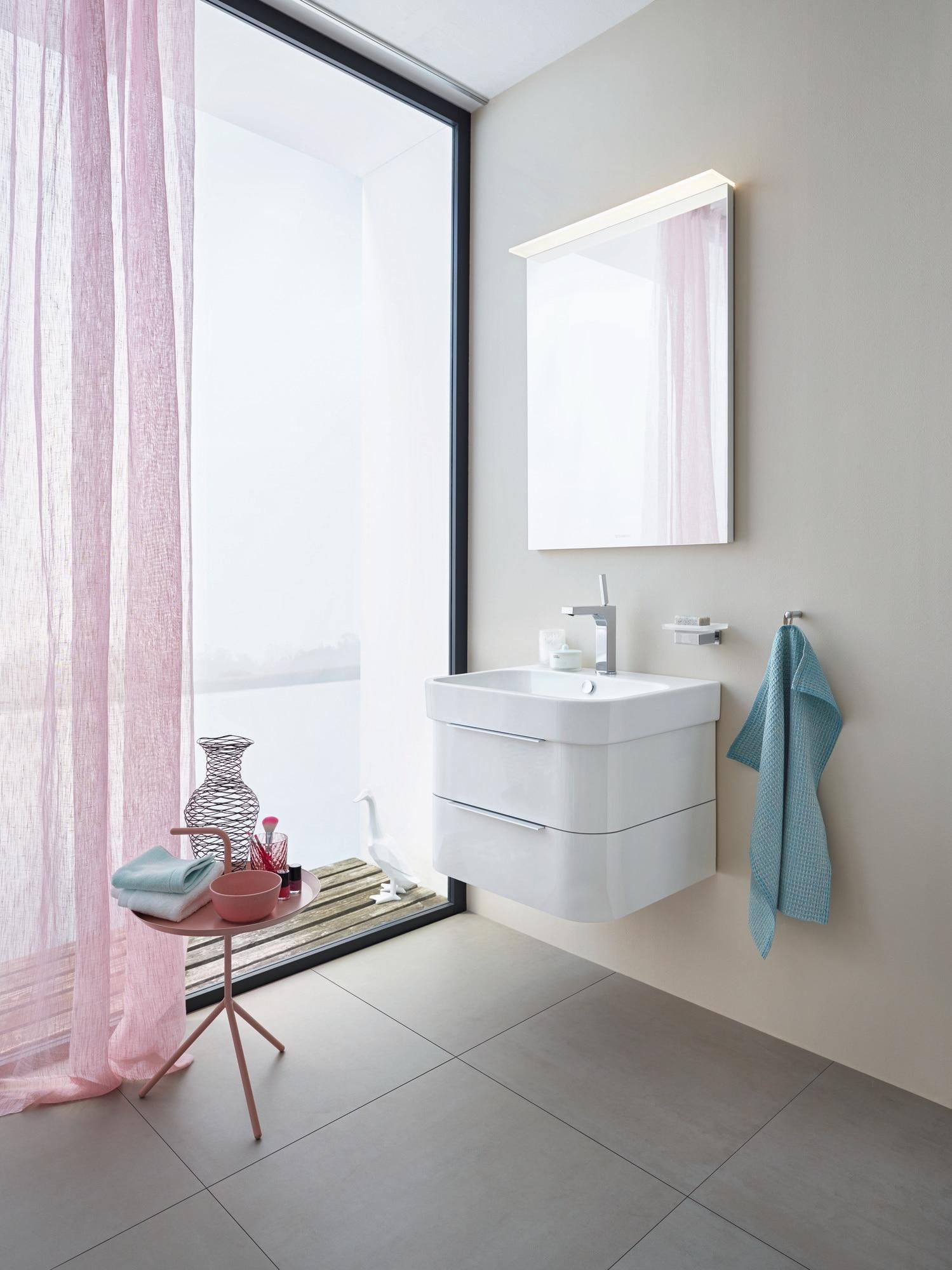 Duravit 231860-3Hole Happy D.2 24" Ceramic Vanity Top - White