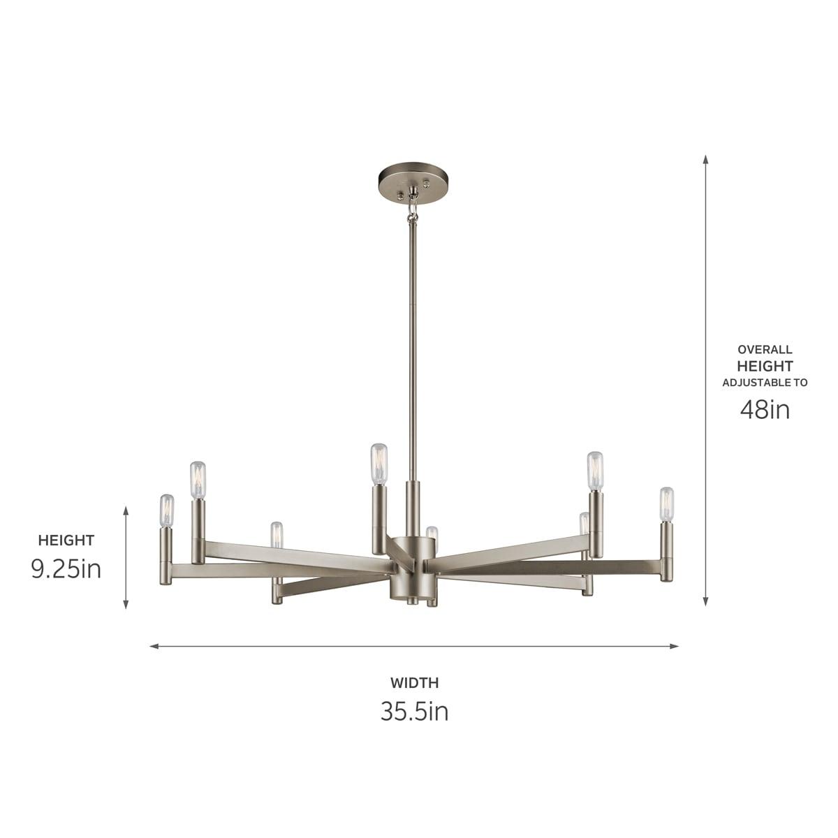 Kichler Lighting Erzo 8 - Light Chandelier in  Satin Nickel