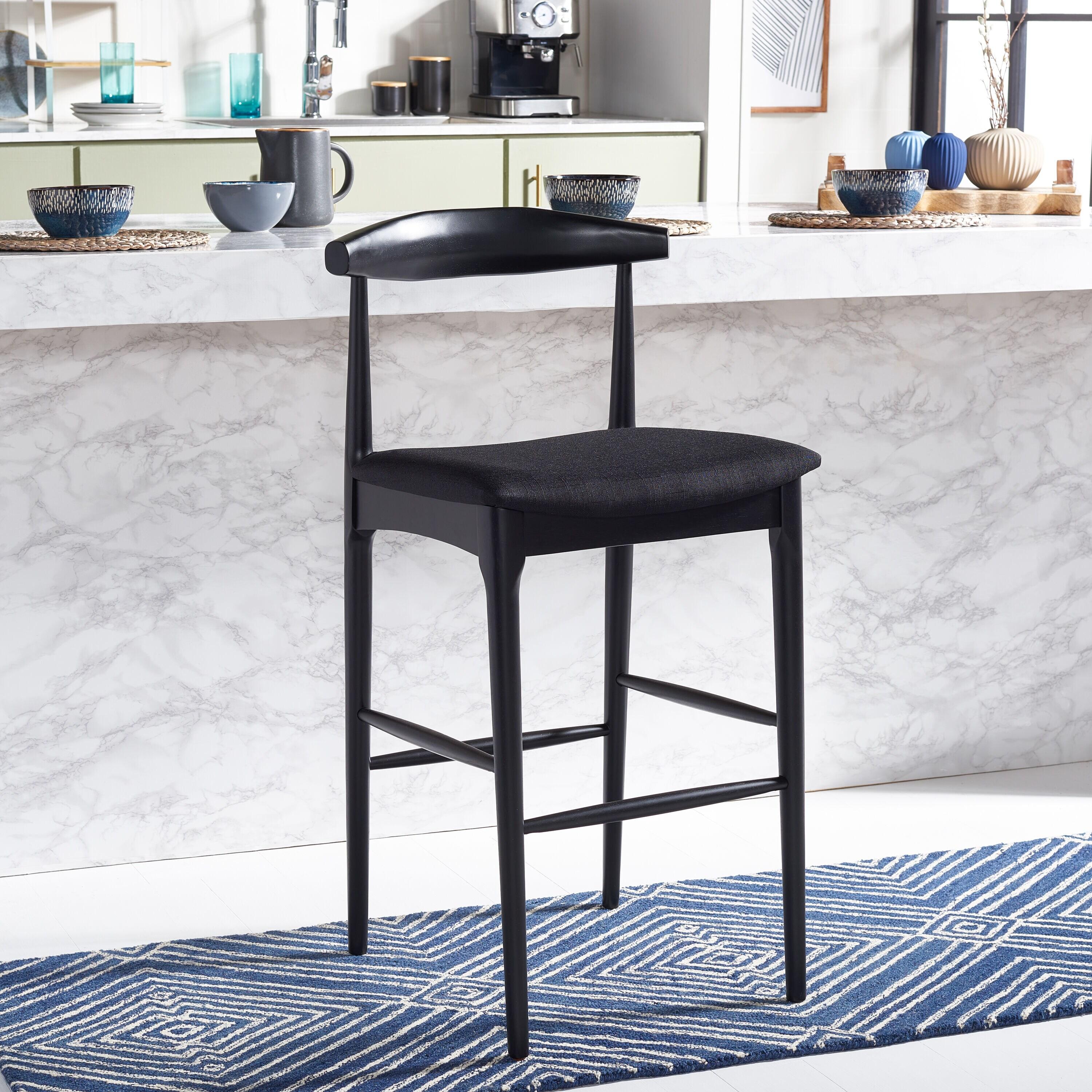 Lionel Retro Bar Stool - BST1503 - Black - Safavieh