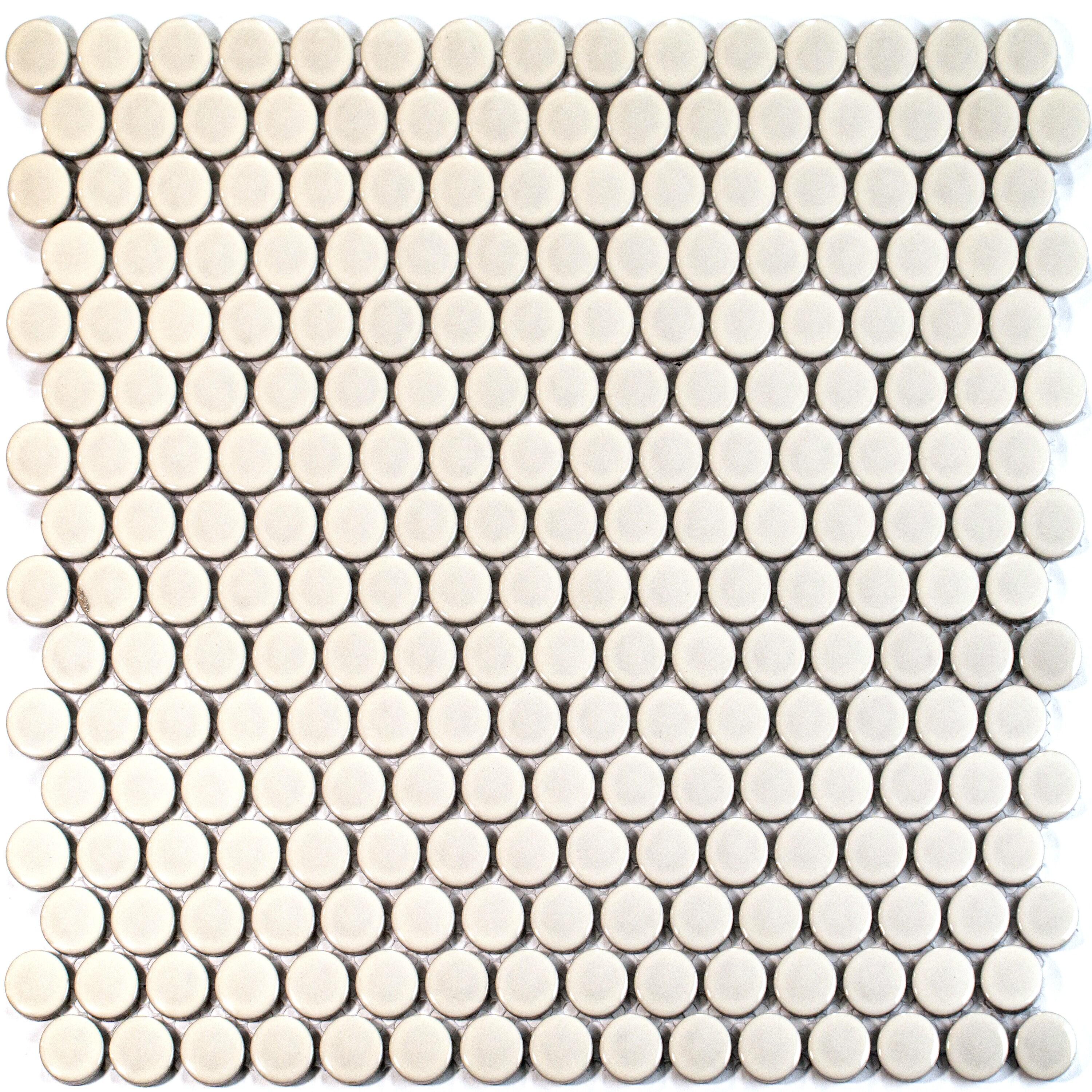 Cirkel 11.46'' W x 12.4'' L Porcelain Tile Mosaic Sheet