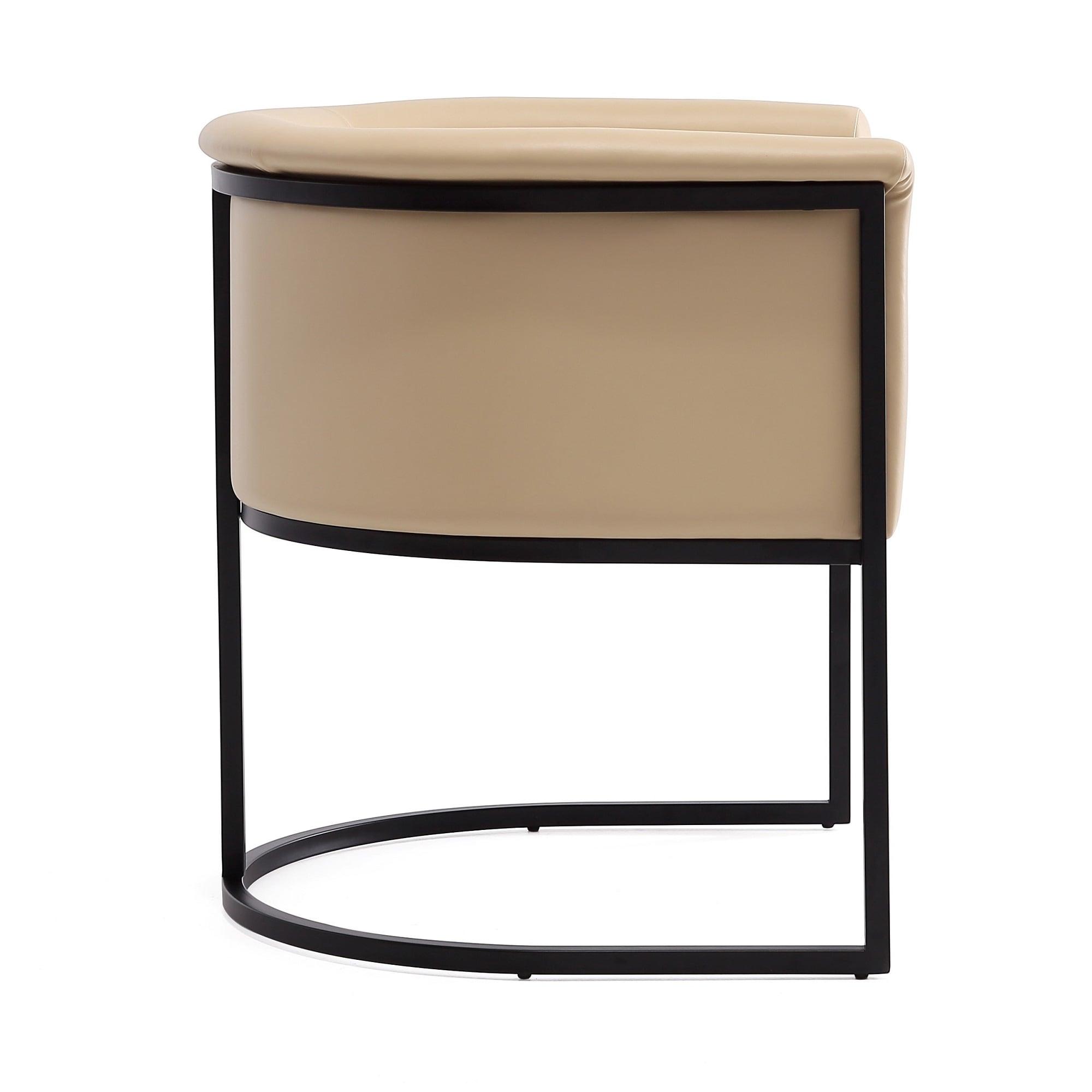 Ceets 18.9'' H Faux Leather Upholstered Metal Armchair (Set of 2)