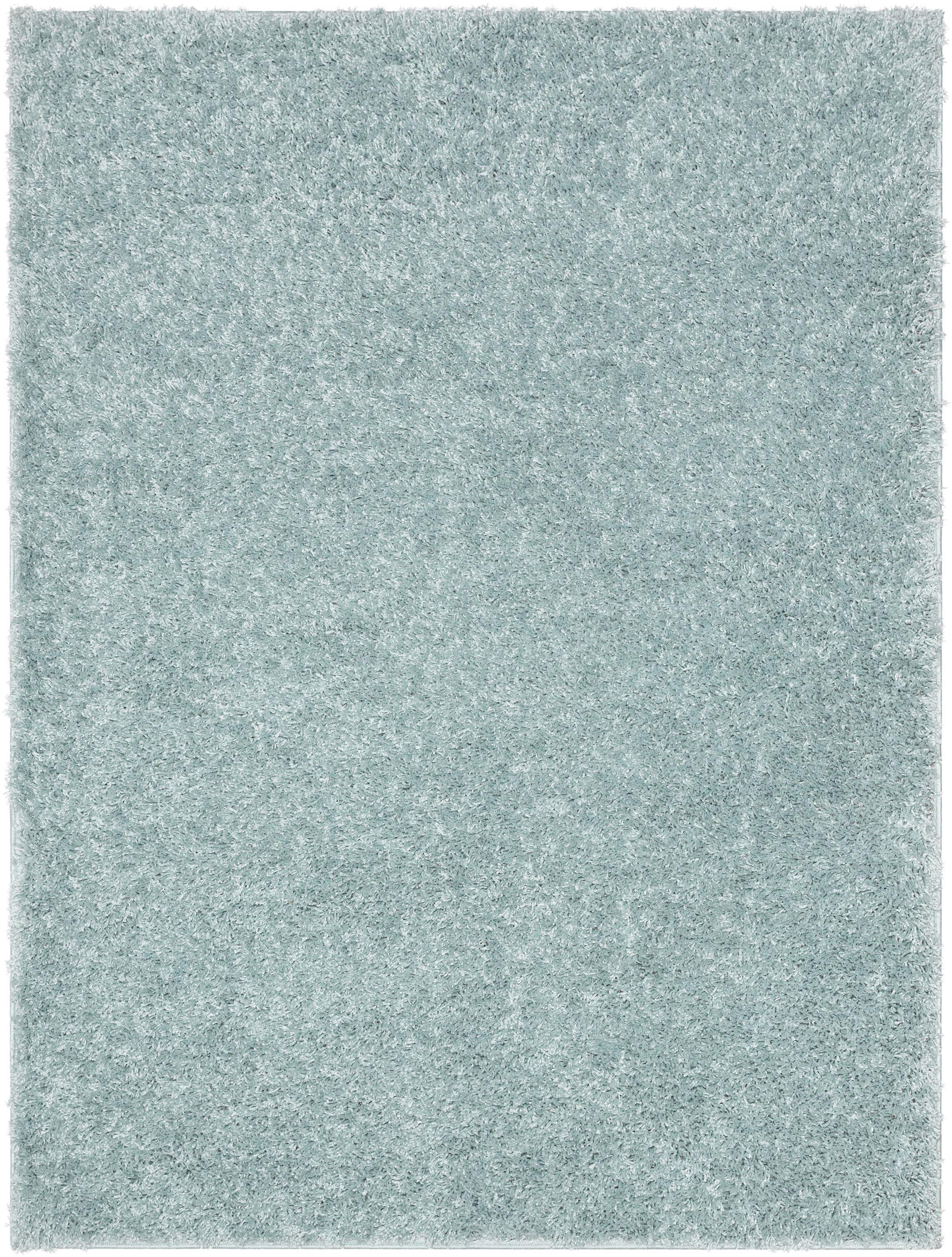 Papastamelos Basics Emerson Plain Textured Seafoam Green Shag Area Rug