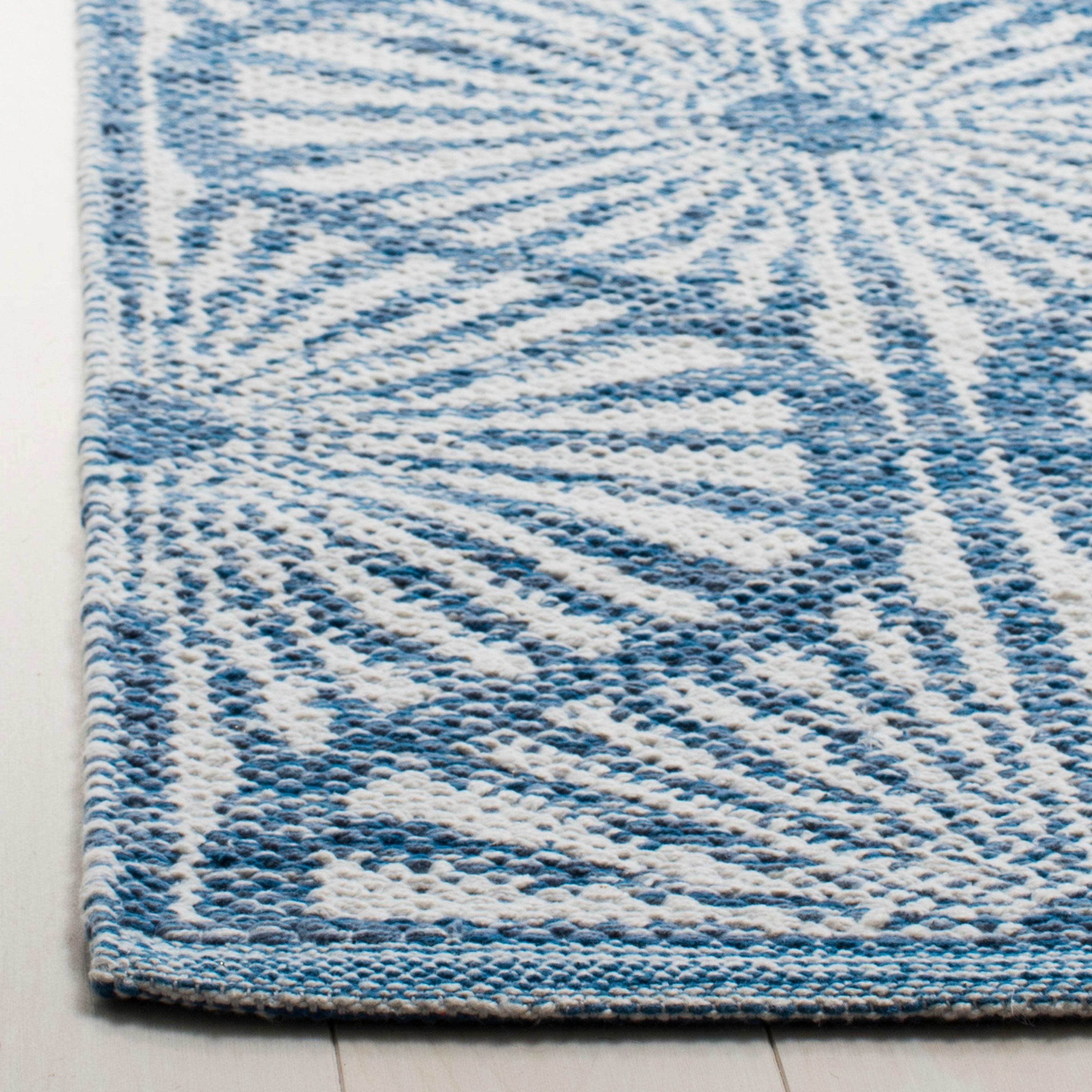 Montauk MTK606 Hand Woven Indoor Area Rug - Blue/Ivory - 5'x8' - Safavieh