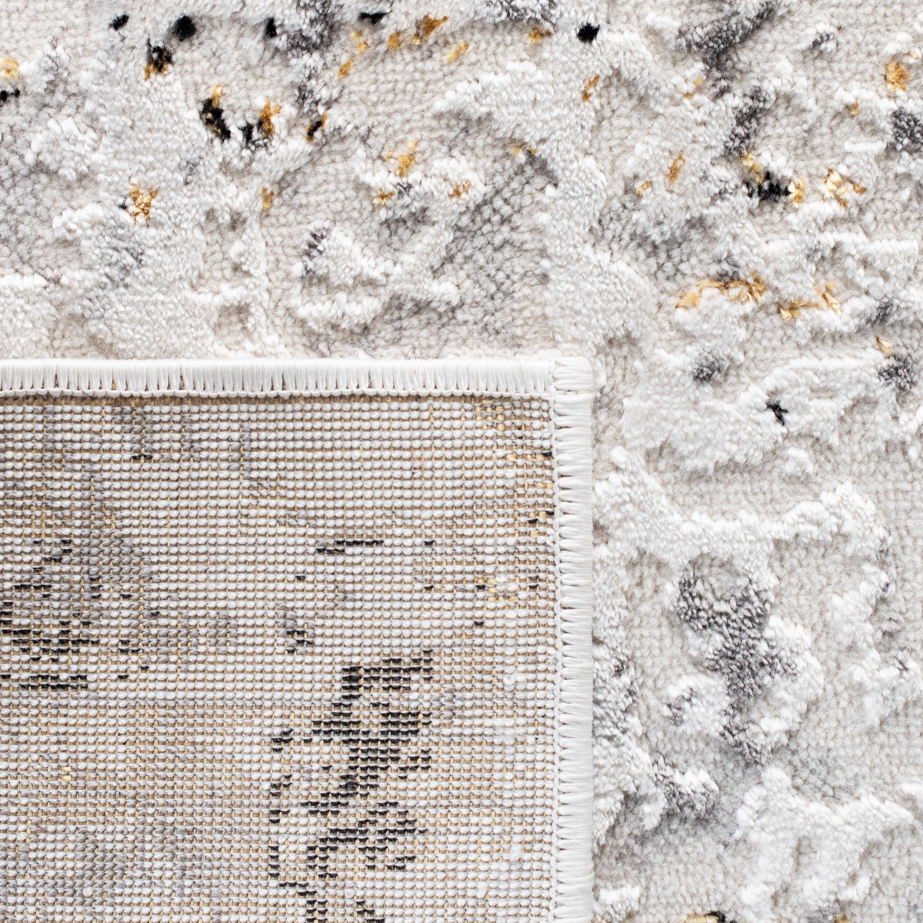 Amelia ALA207 Machine Made Indoor Area Rug - Grey/Gold - 9'x12' - Safavieh