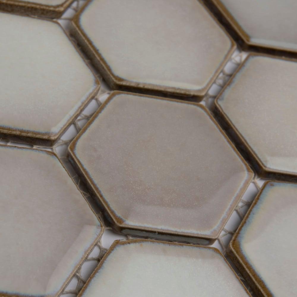Merola Tile Hudson Due 2" Hex 10-7/8 " x 12-5/8 " Porcelain Mosaic Floor and Wall Tile