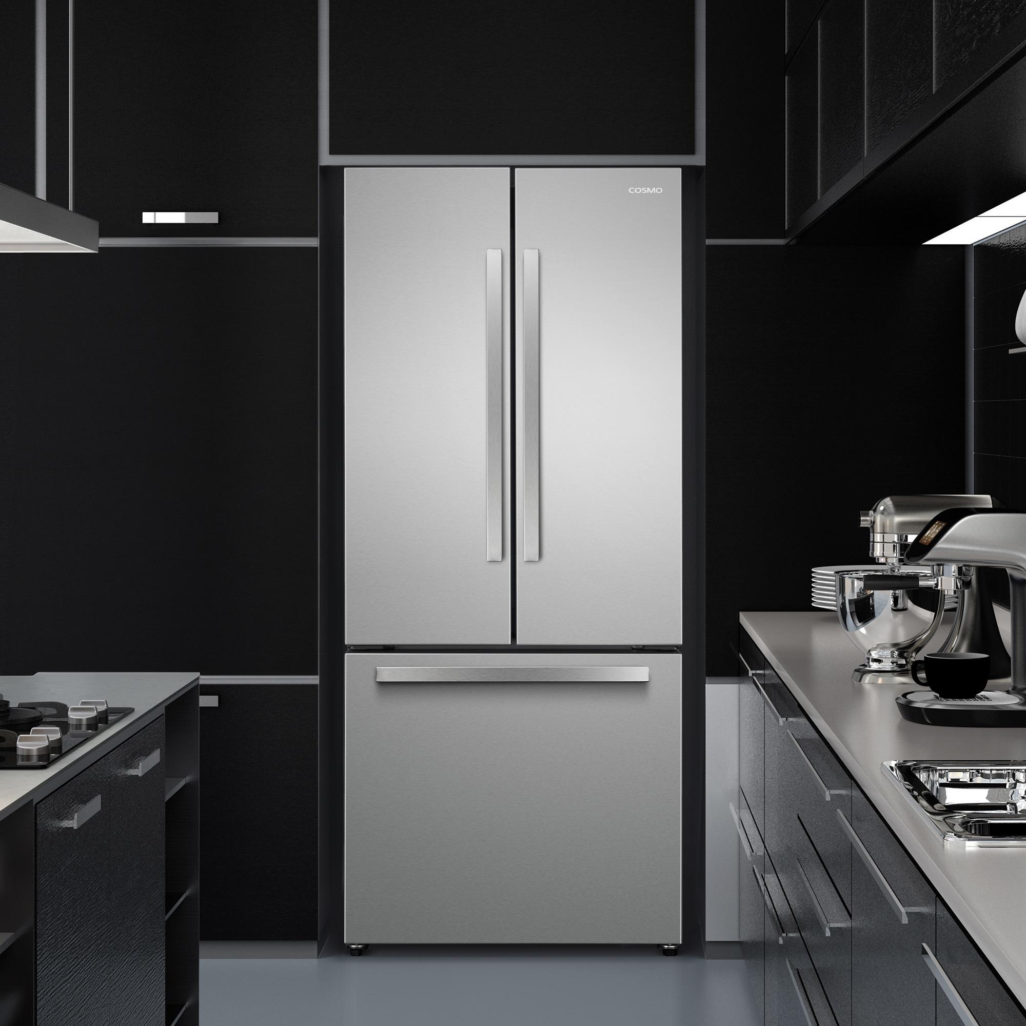 30 in. 17.5 cu. ft. Counter Depth 3-Door French Door Refrigerator with Freezer Drawer in Fingerprint Resistant Stainless Steel