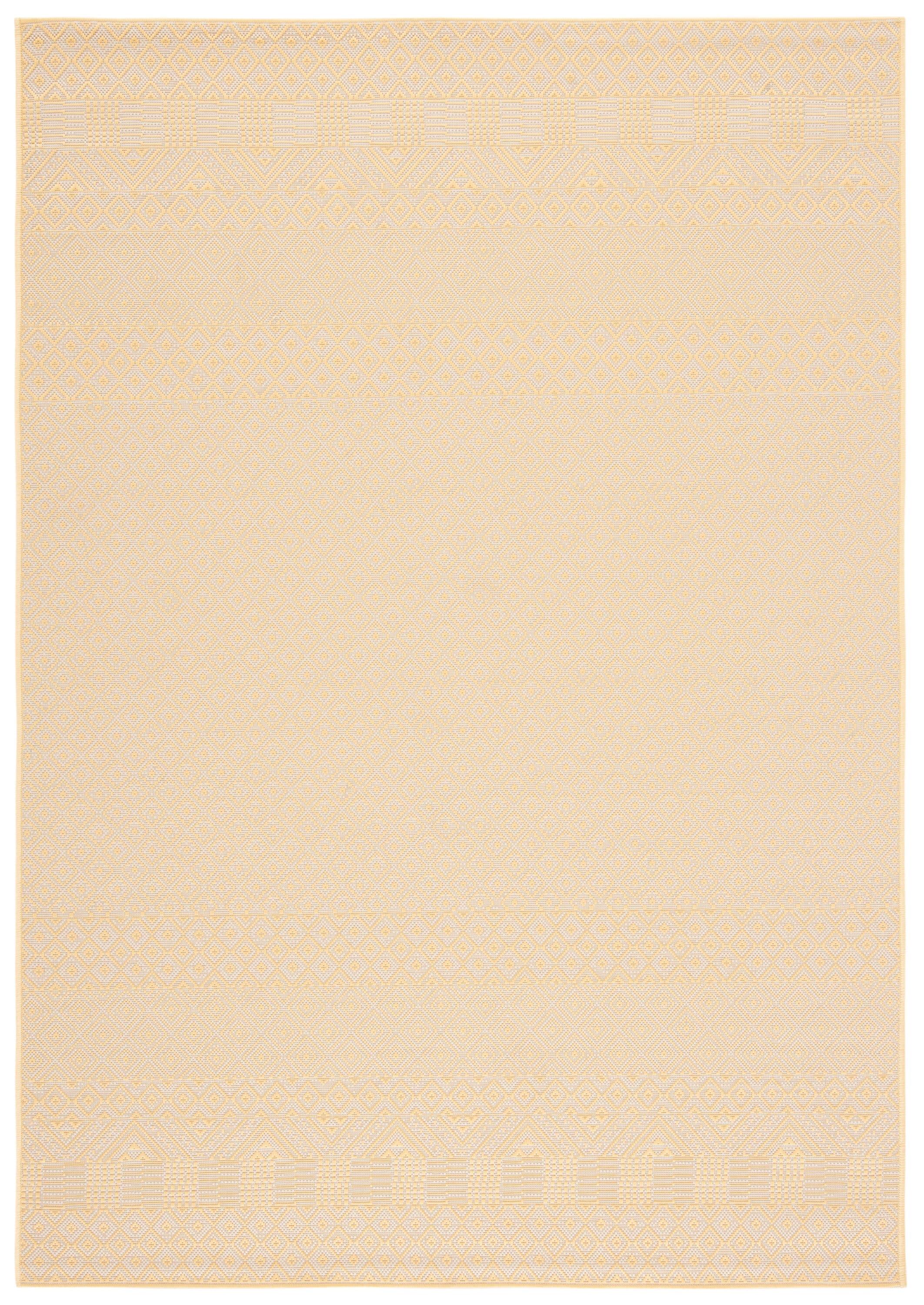 Courtyard CY6235 Power Loomed Indoor and Outdoor Area Rug - Gold/Beige - 6'7"x9'6" - Safavieh