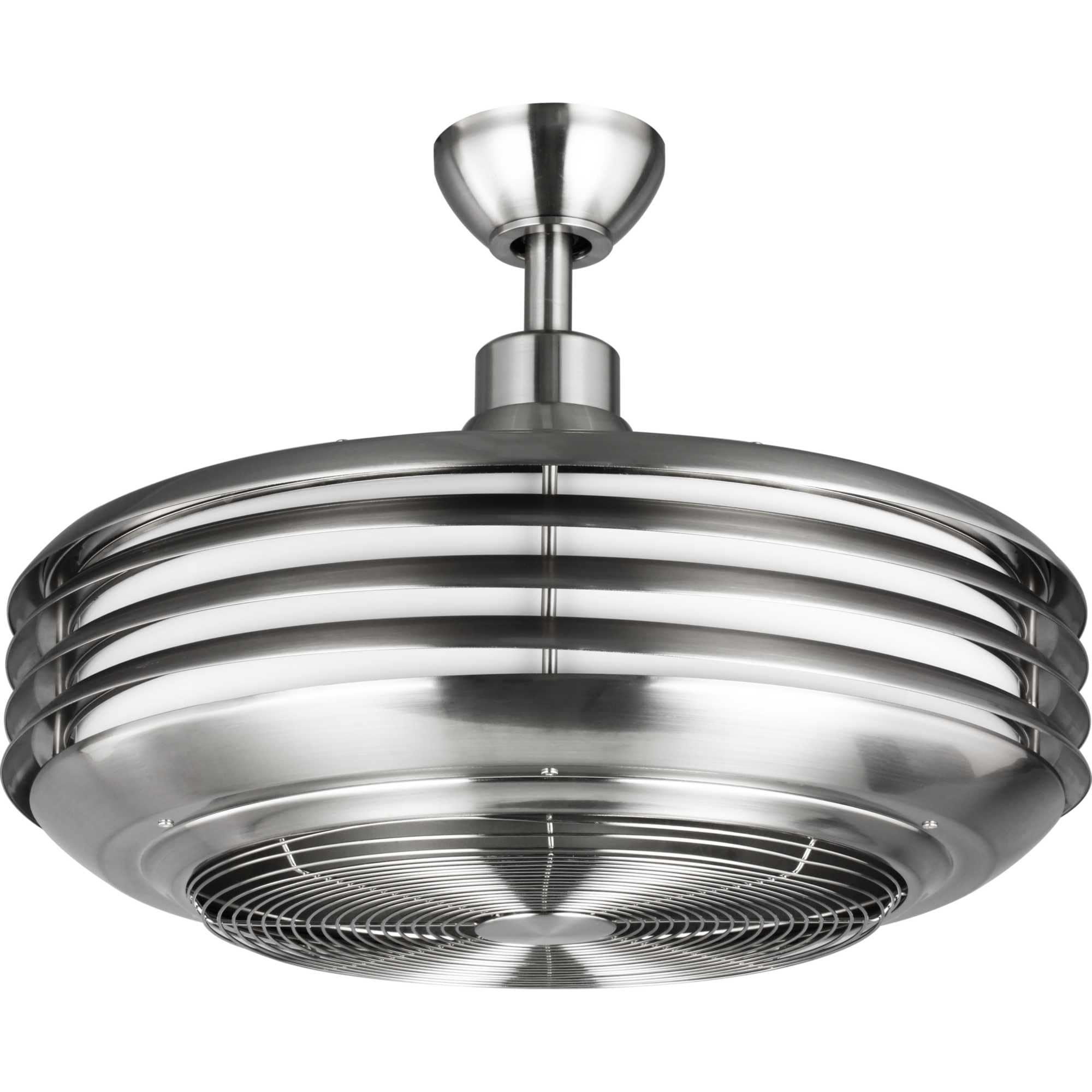 P2594-0930K-Progress Lighting-Sanford - Wide - Ceiling Fan - 1 Light - Handheld Remote - Damp Rated in Transitional style - 22.88 Inches wide by 17.75