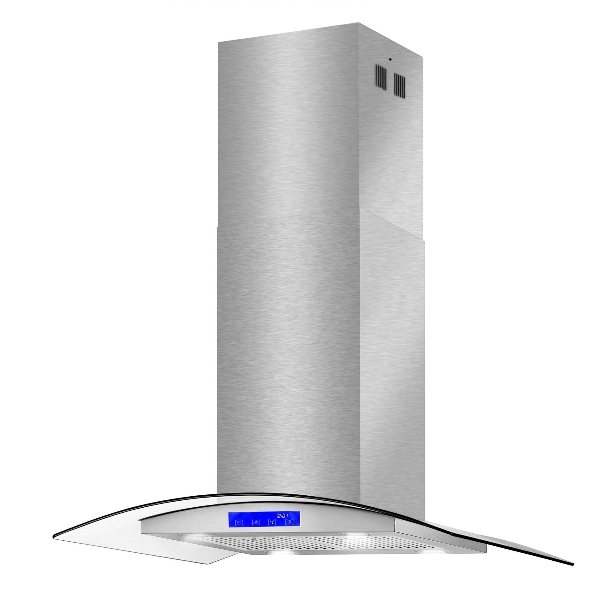 Cosmo COS-668ICS900 36 Inch Island Range Hood w/ Touch Controls, Stainless Steel