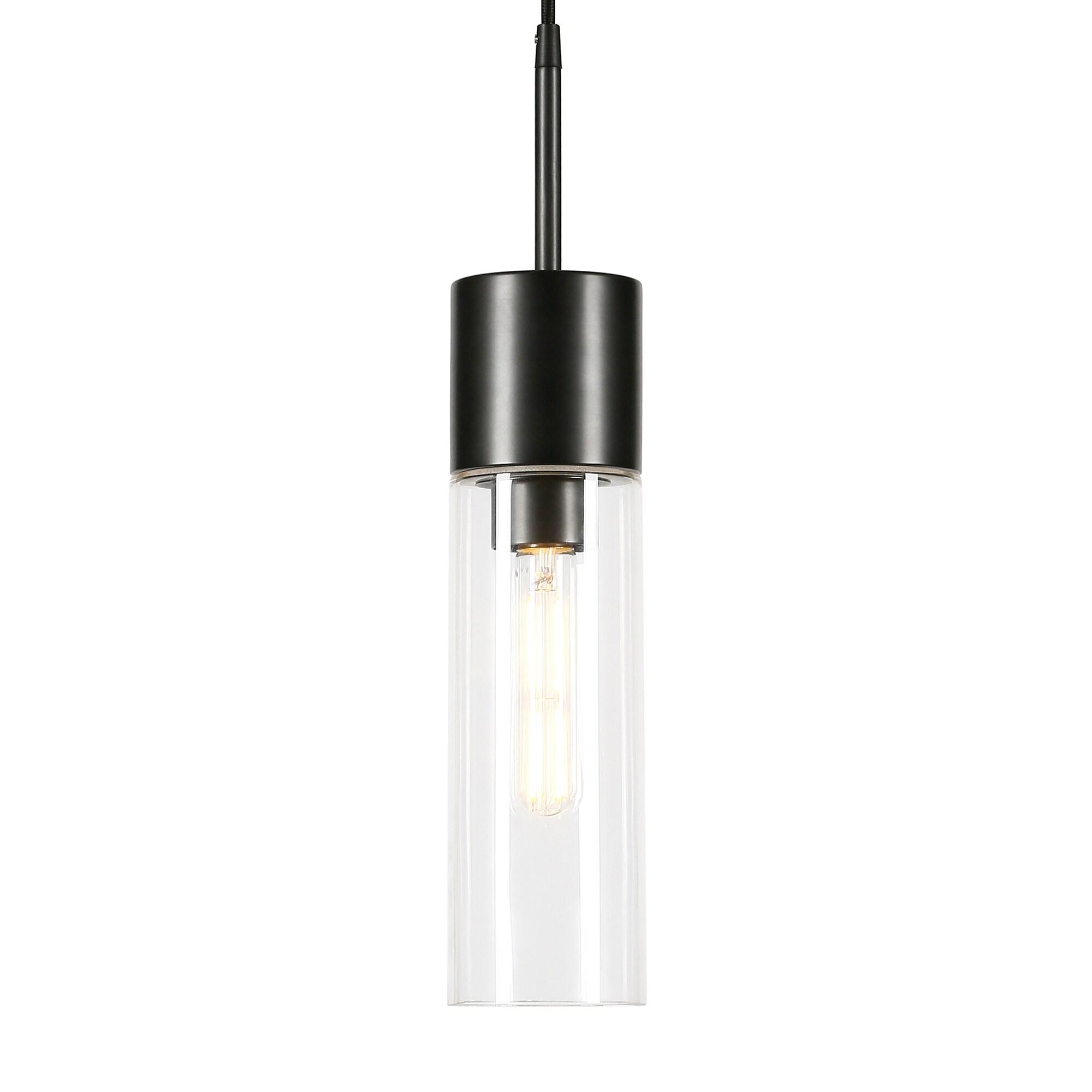 Evelyn&Zoe Industrial Clear Glass Pendant