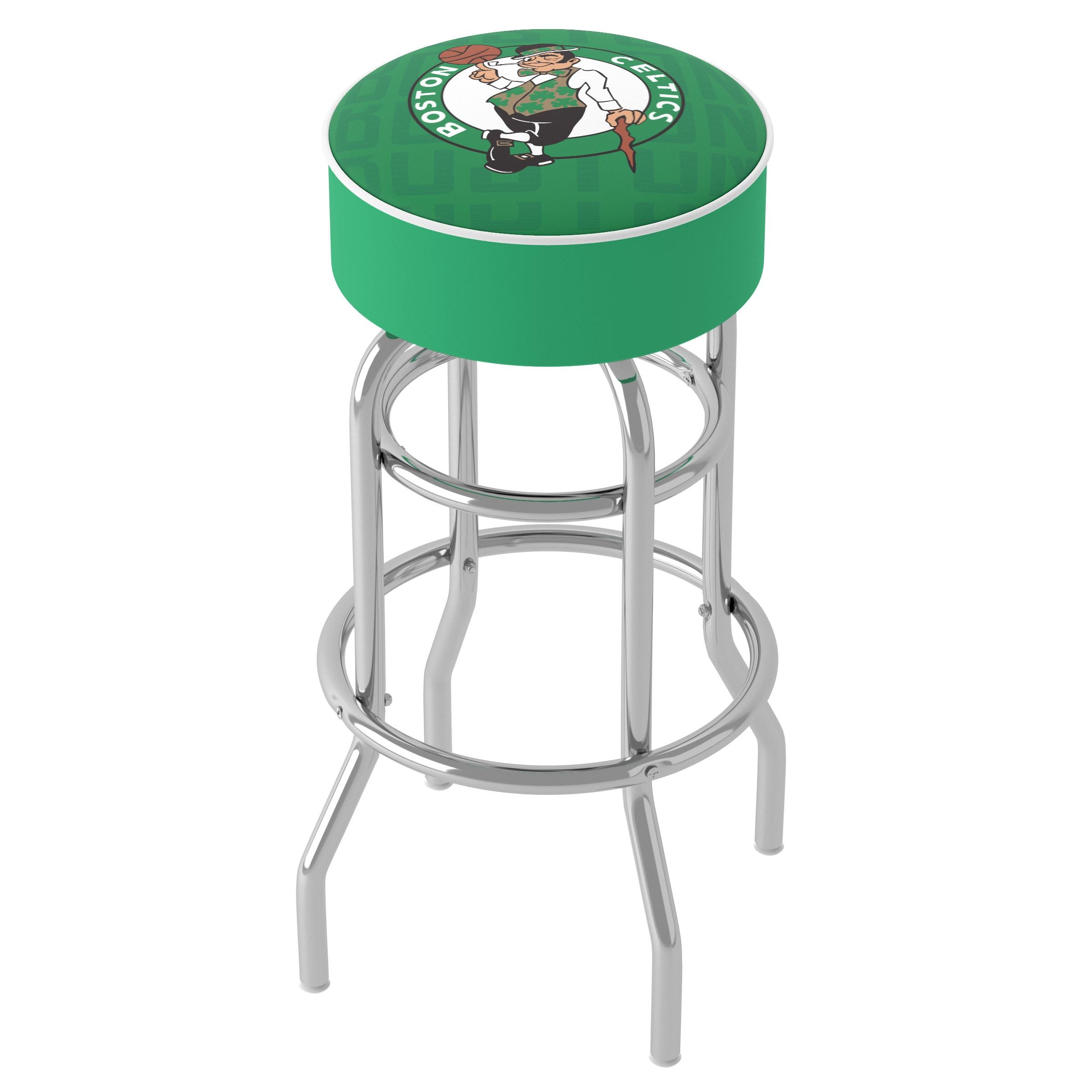 Trademark Global Upholstered Counter Stool with Metal Frame
