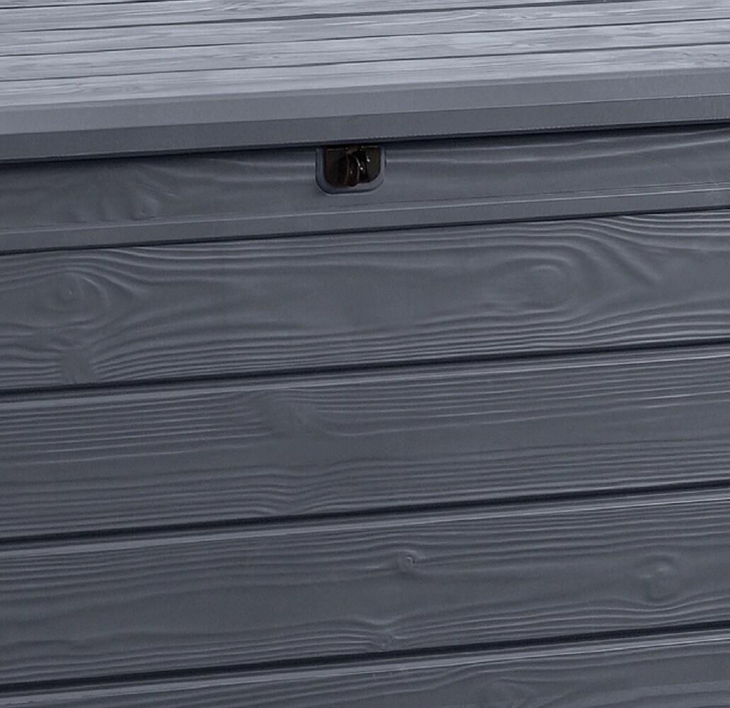 Keter Keter Brightwood 120 Gallon Large Durable Outdoor Storage and Weather Resistant Resin Deck Box
