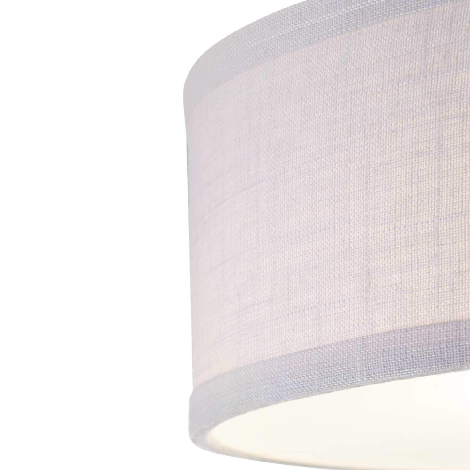 Progress Lighting Inspire Collection 2-Light Semi-Flush Fixture, Graphite Finish, Summer Linen Shade
