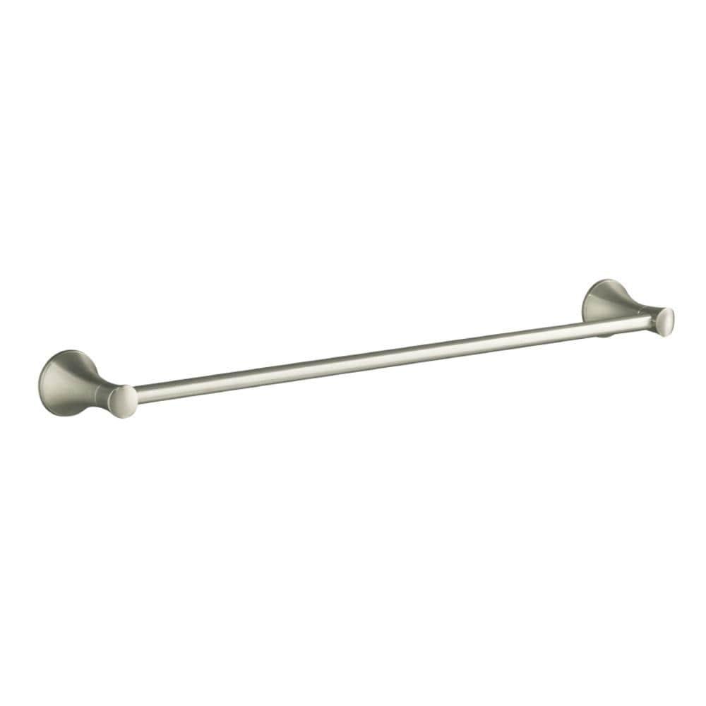 KOHLER Coralais 24-in Vibrant Brushed Nickel Wall Mount Single Towel Bar