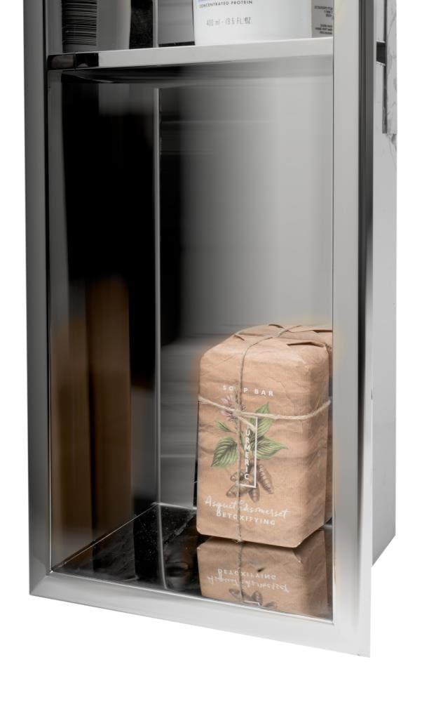 Vertical Stainless Steel Triple Shower Niche