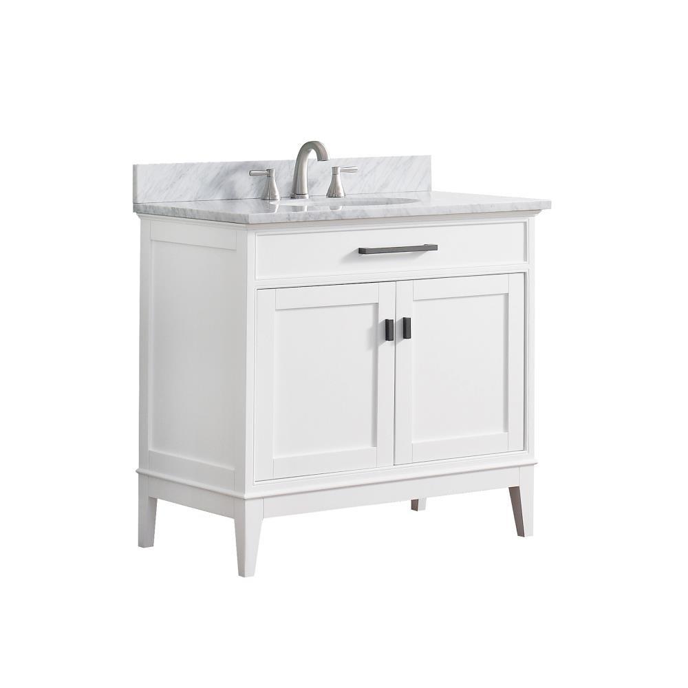 Charley 37'' Single Bathroom Vanity with Marble Top