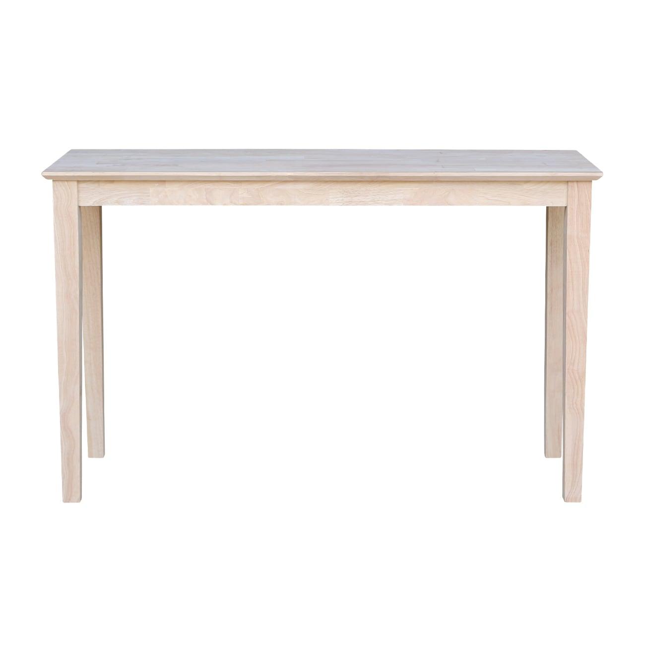 International Concepts 48" Shaker Table Unfinished: Hardwood Entryway Furniture, Spot Clean, No Warranty