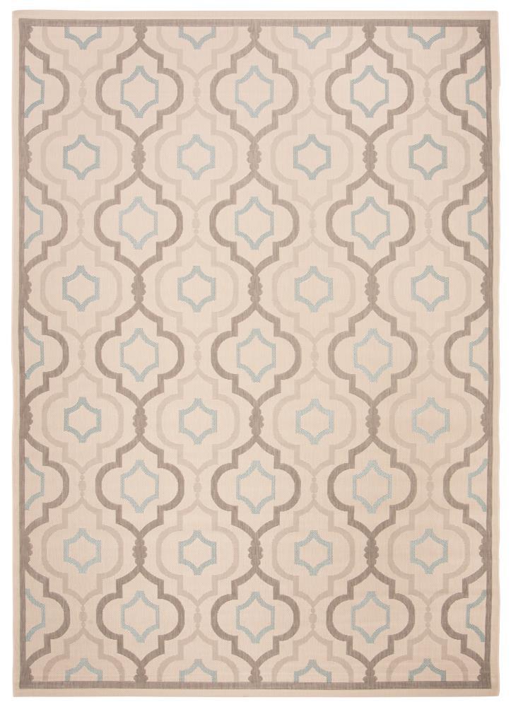 Courtyard CY7938 Power Loomed Indoor and Outdoor Area Rug - Beige/Dark Beig - 9'x12' - Safavieh