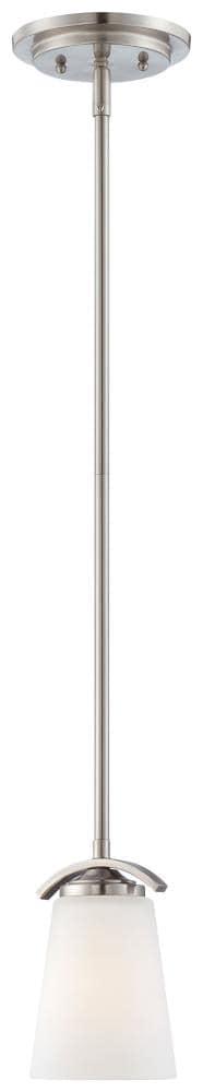 1 Light Mini Pendant In Transitional Style 7.5 Inches Tall By 4.75 Inches Wide-Brushed Nickel Finish Minka Lavery 4961-84