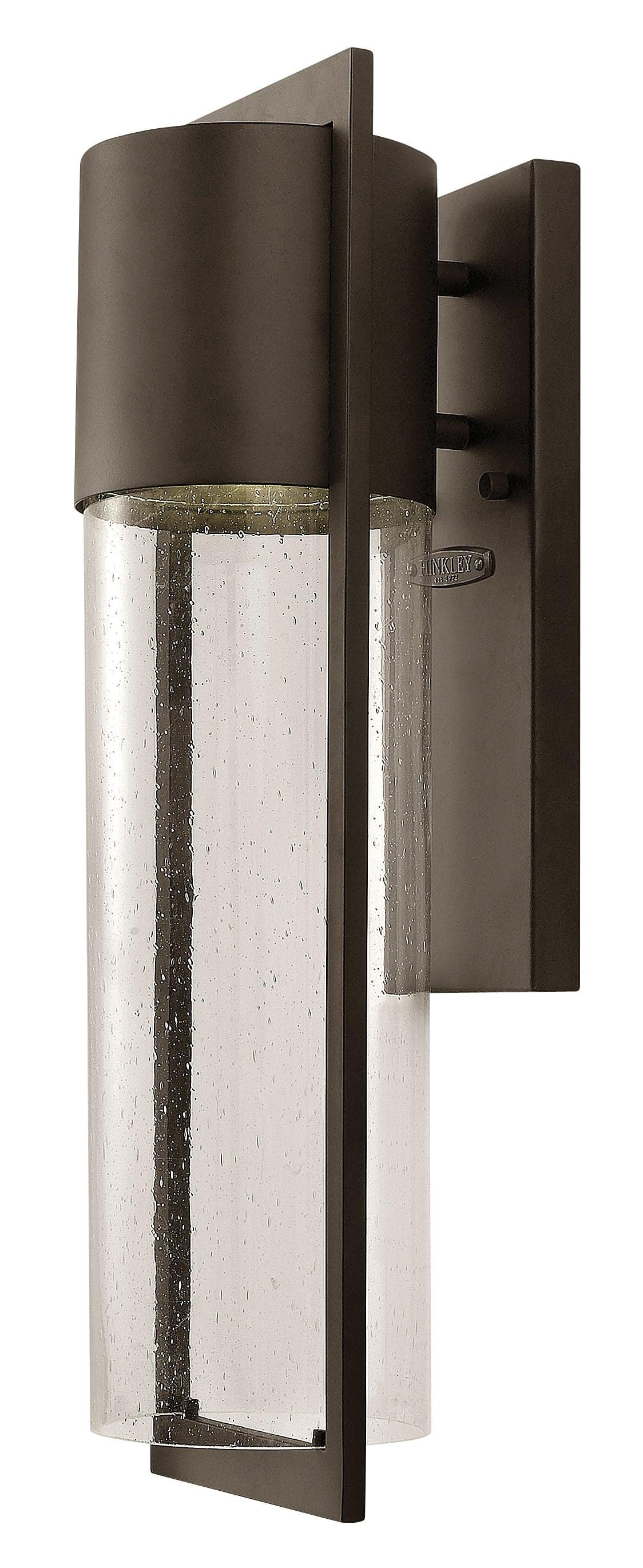 Shelter Buckeye Bronze 1-Light Outdoor Wall Lantern with Clear Seedy Glass