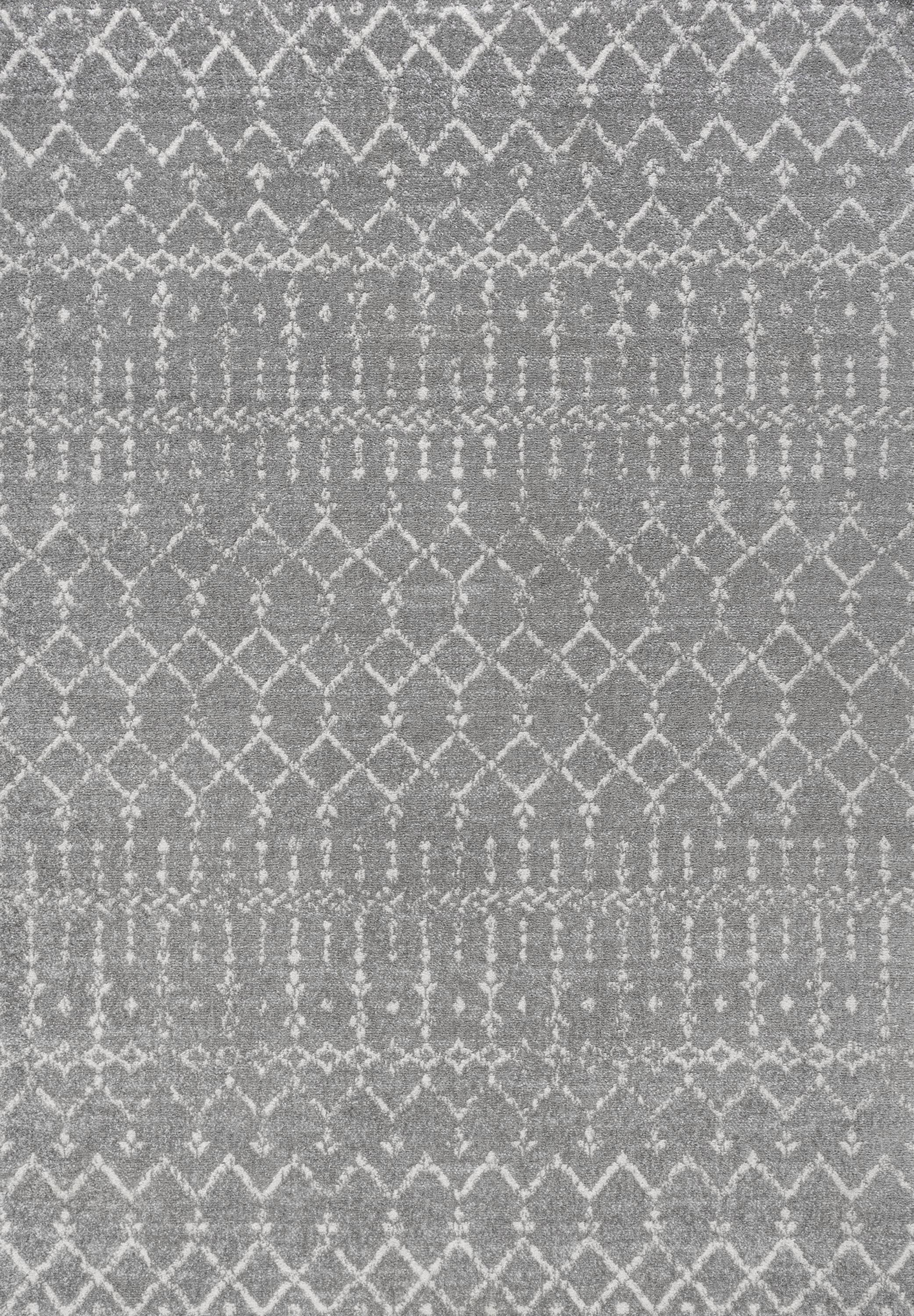 JONATHAN Y MOH101C-3 Moroccan HYPE Boho Vintage Diamond Gray/Ivory 3 ft. x 5 ft. Area Rug, Bohemian Southwestern, Pet Friendly, Stain Resistant, Easy to Clean, for Living Room; Kitchen, Bedroom