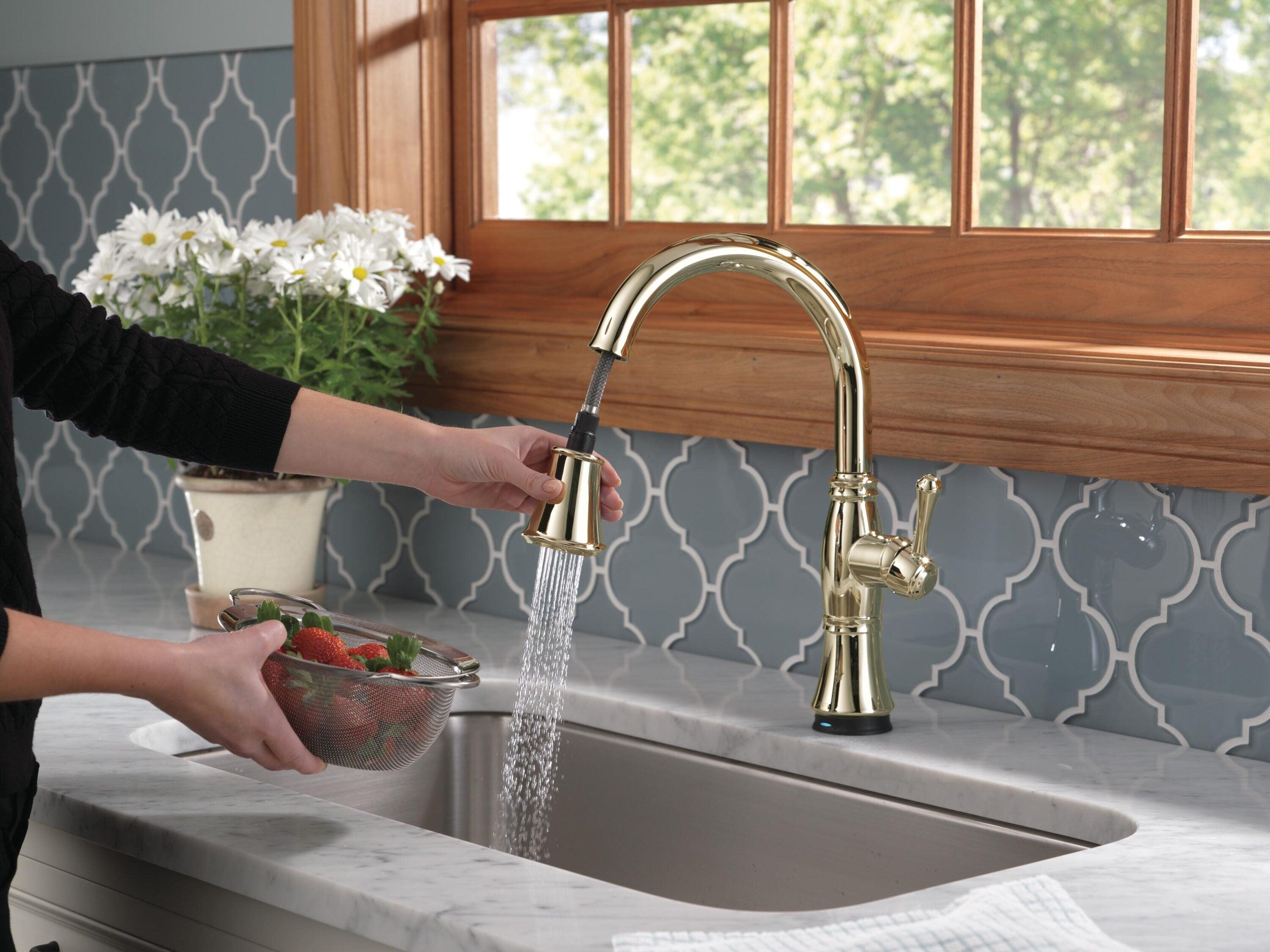 Cassidy Pull Down Touch Single Handle Kitchen Faucet with Side Spray