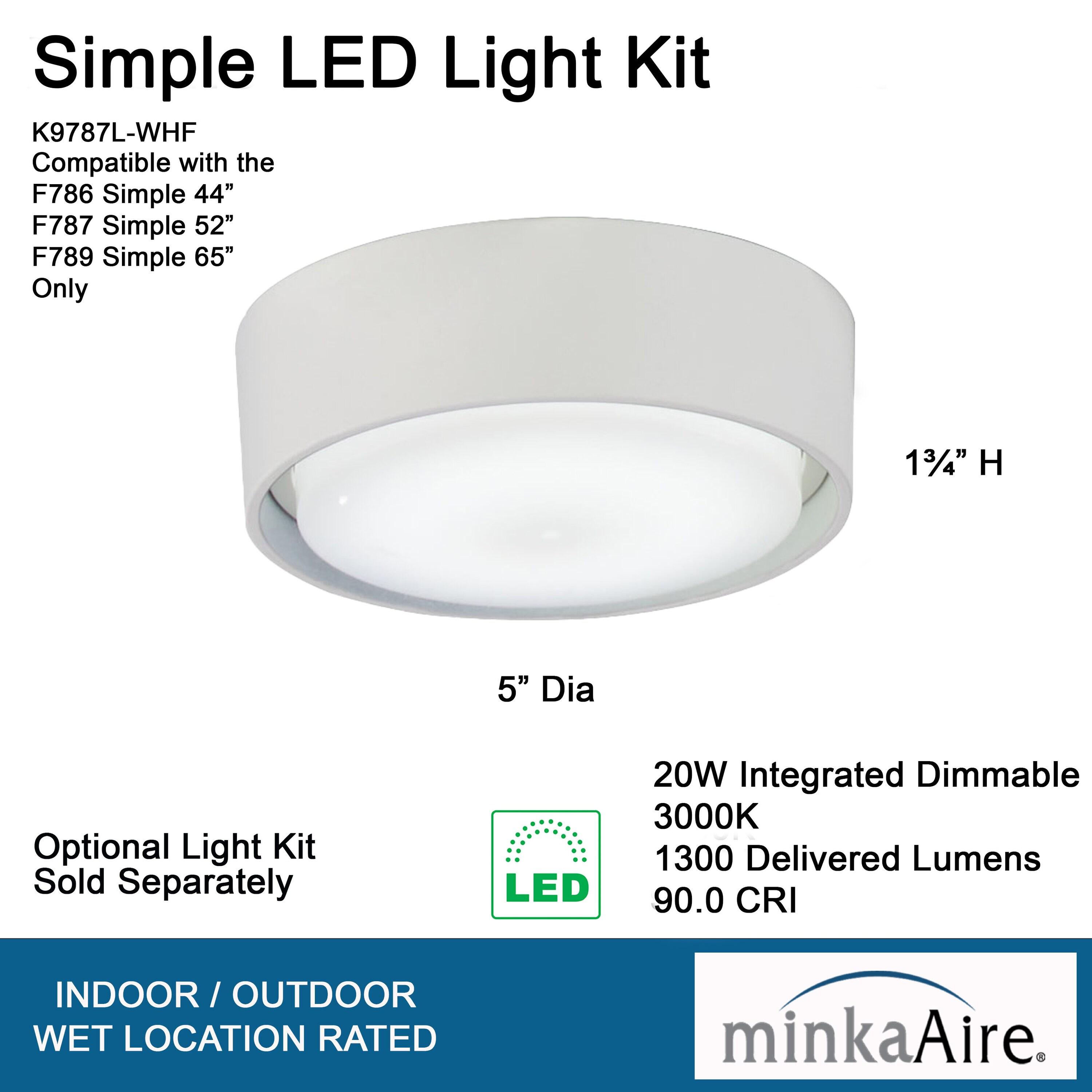 Minka Aire F787 1 - Light LED Ceiling Fan Bowl Light Kit