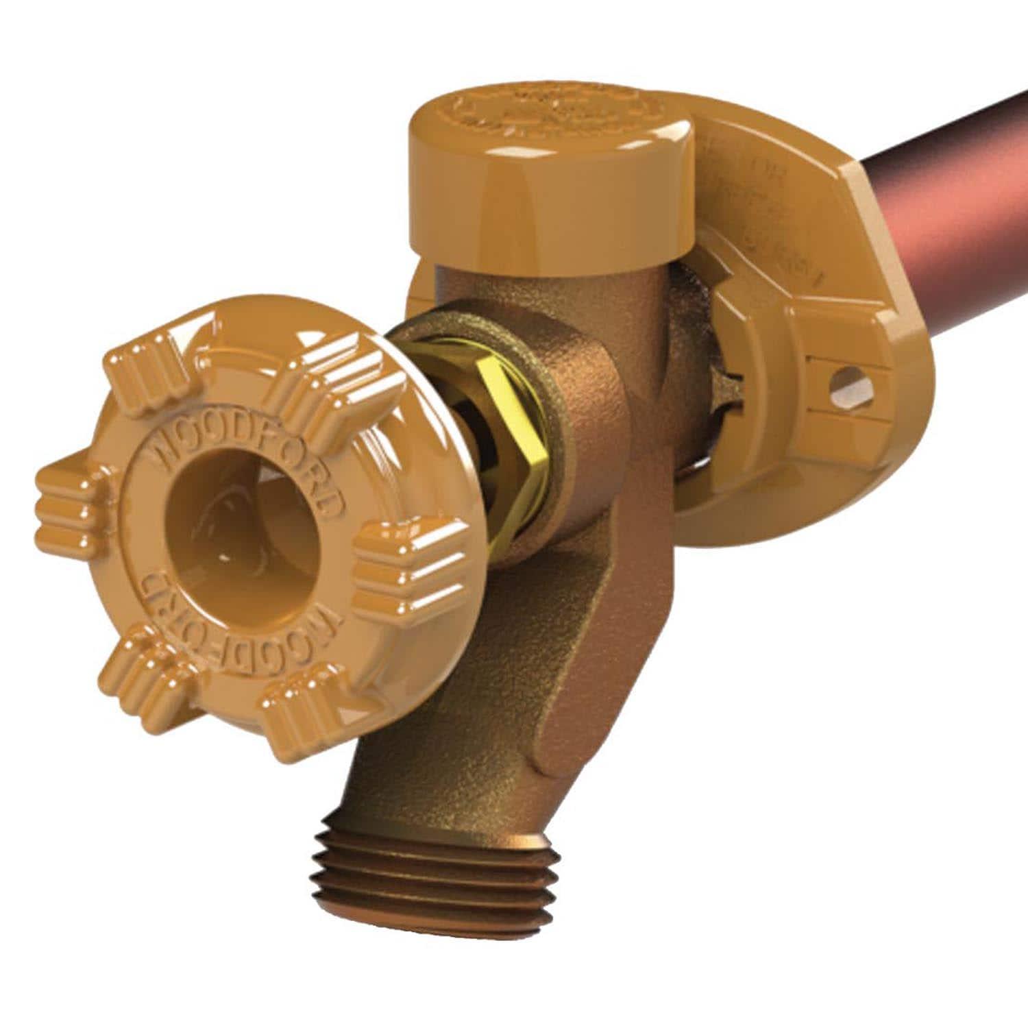 Woodford 4206652 17.5 in. MPT x 0.75 in. Sweat Anti-Siphon Freezeless Wall Faucet, Brass